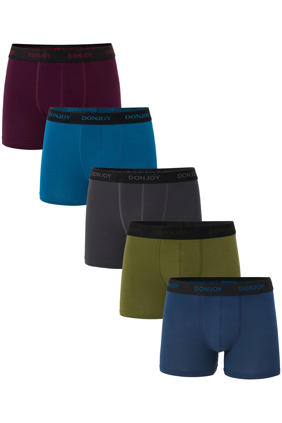 don joy Erkek 5'lİ Pamuklu Penye Beli Lastikli Boxer