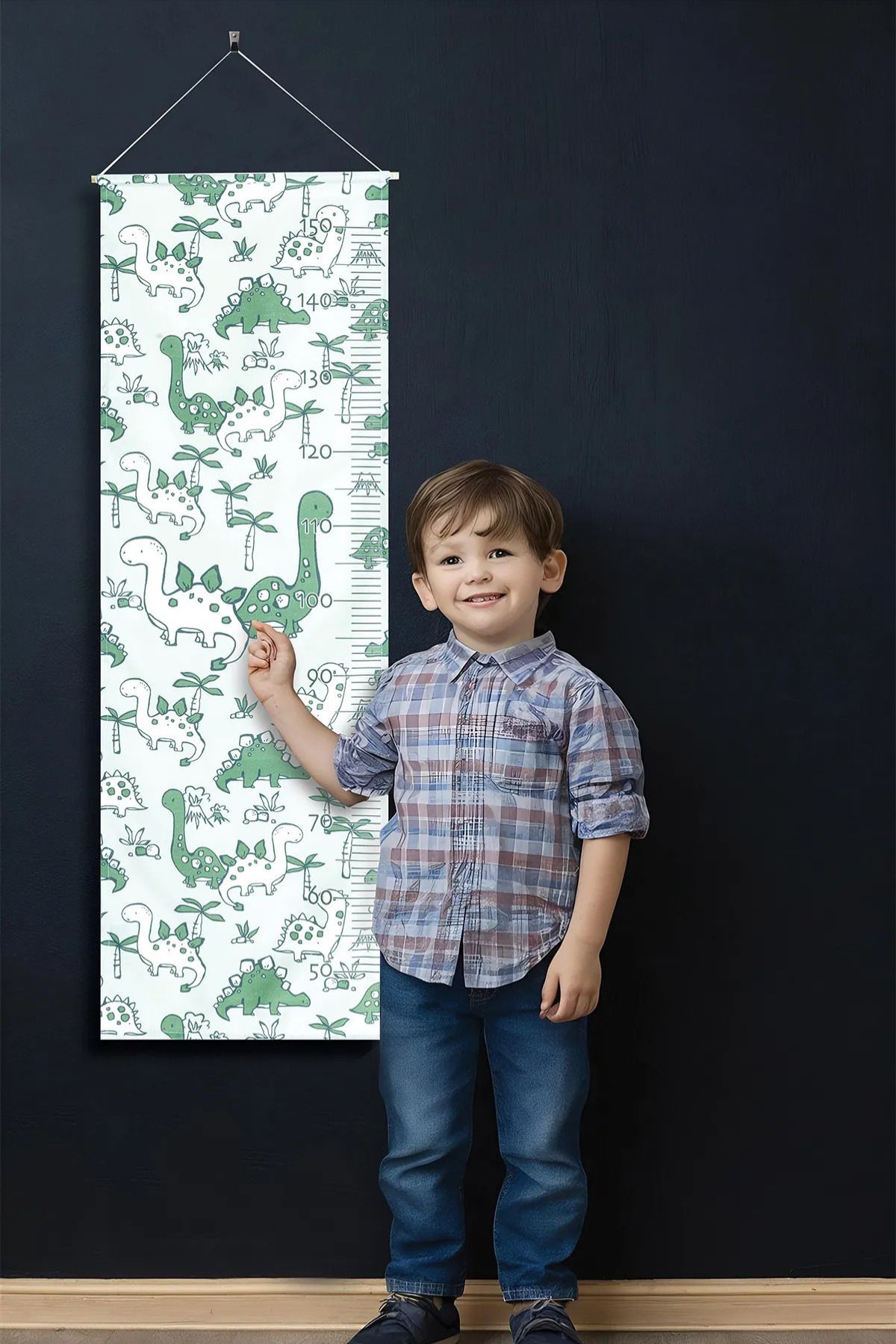 BUGİ HOME COLLECTİON Unicorn Temalı Askılı Çocuk Boy Cetveli Duvar Boy Ölçer Gelişim Takip Metresi Bebek Odası