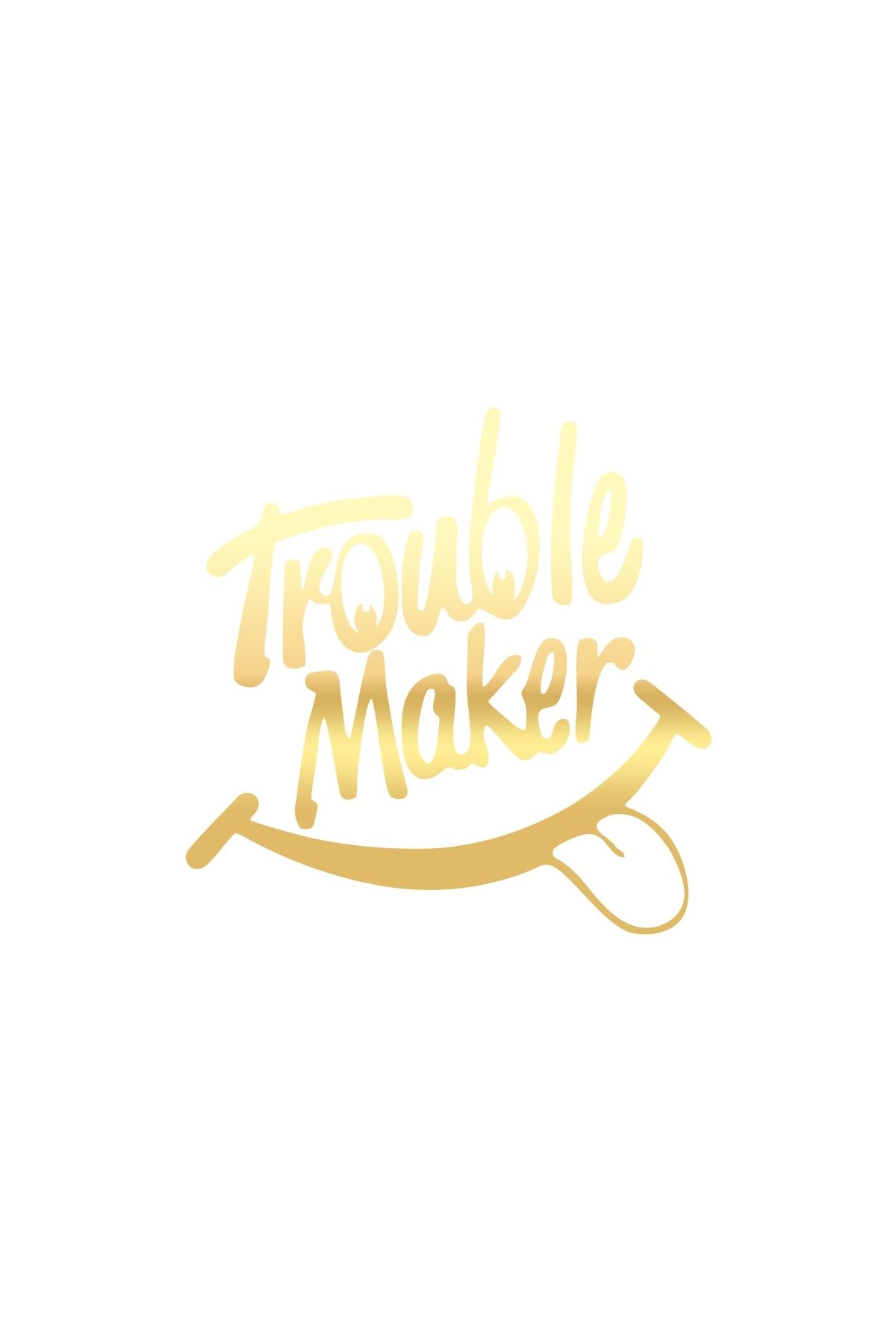 Reysa Tasarım Trouble Maker Sticker 17x17 Cm Gold