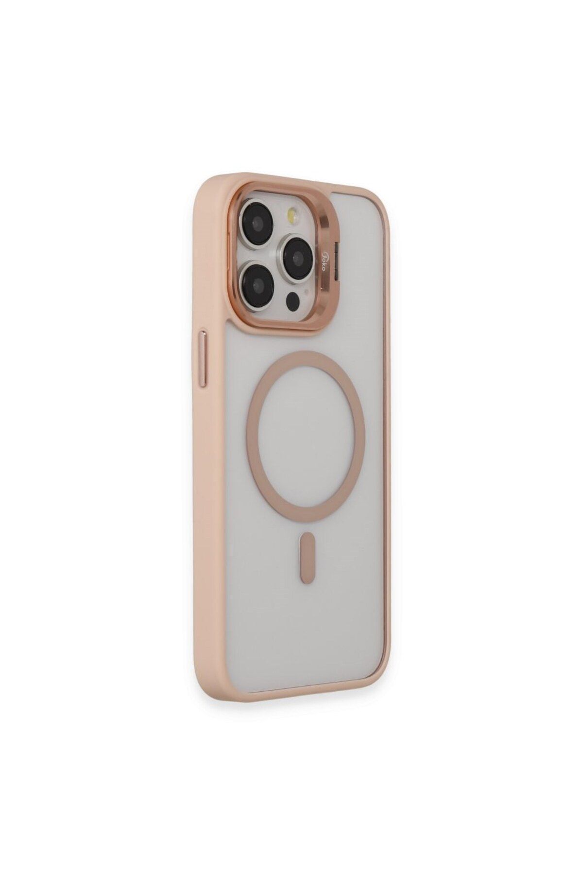 CDA STORE İPhone 15 Pro Max Uyumlu Kılıf ve Lens Magsafe Standlı Kamera Camlı Kapak