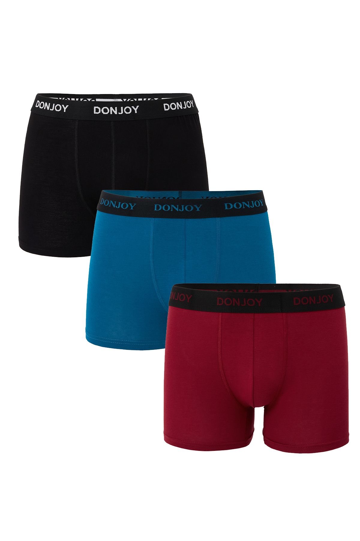 don joy Erkek 3'lü Pamuklu Penye Beli Lastikli Boxer