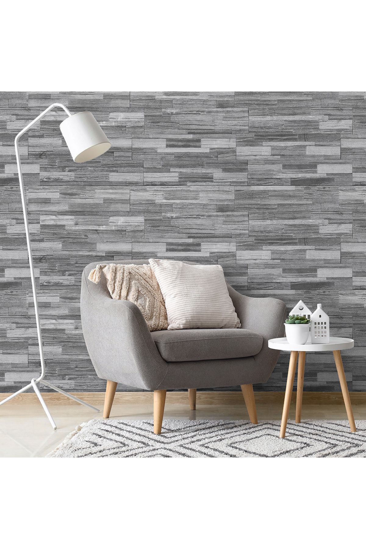 Modulo-Natimur Flex Grey self-adhesive 3D panel, natural stone, slate, 60x15 cm, 11 pcs, 0.99 sq m/box 1