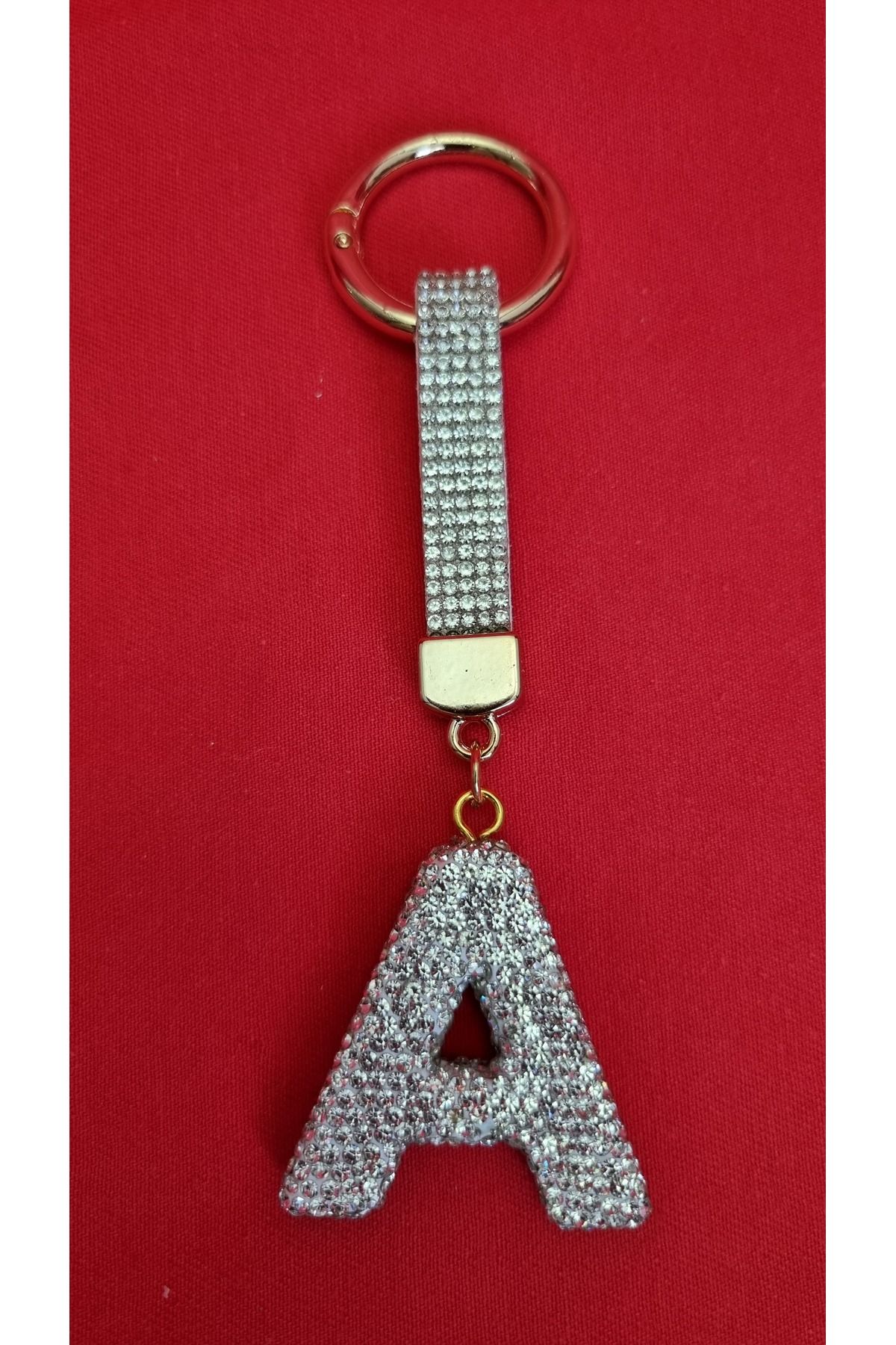 Land of Souvenir Zirkon Taşlı Lüks Harf Anahtarlık