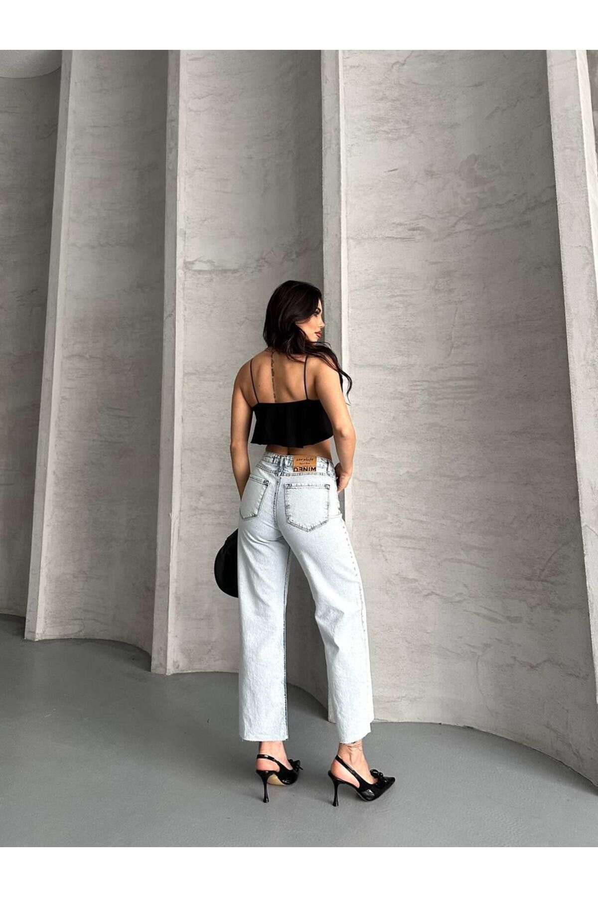 motix Wide Leg Kesik Geniş Paça Jean