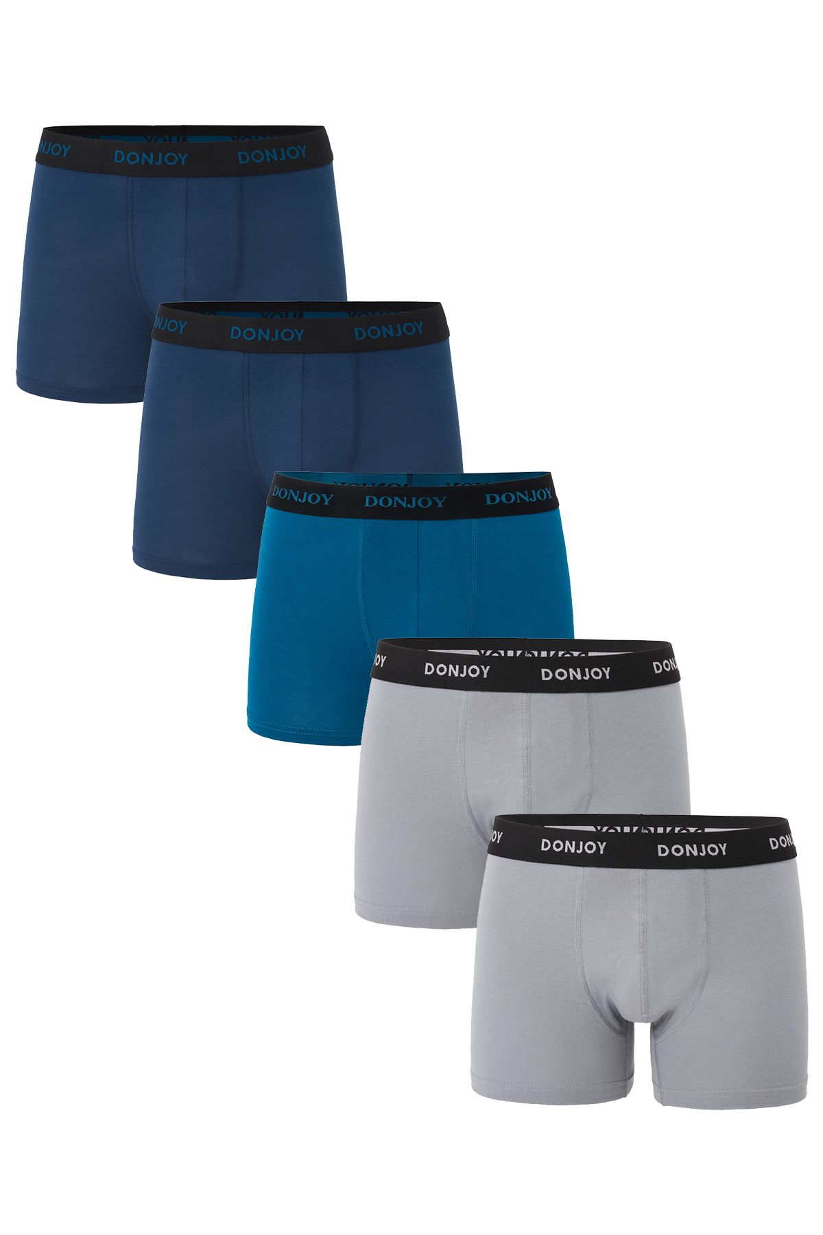 don joy Erkek 5'lİ Pamuklu Penye Beli Lastikli Boxer