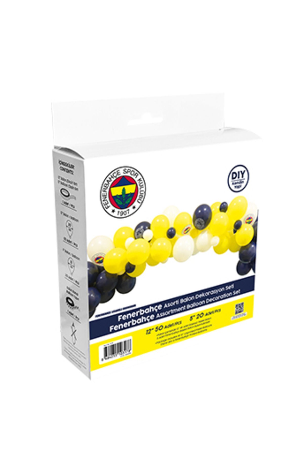 BalonEvi Balon Dekorasyon Seti Fenerbahçe Temalı 72 Parça