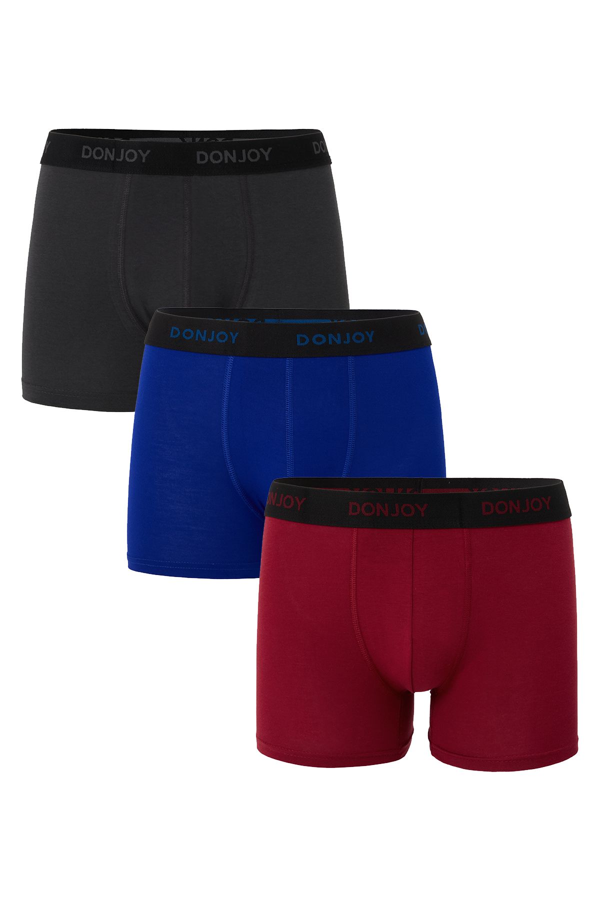 don joy Erkek 3'lü Pamuklu Penye Beli Lastikli Boxer