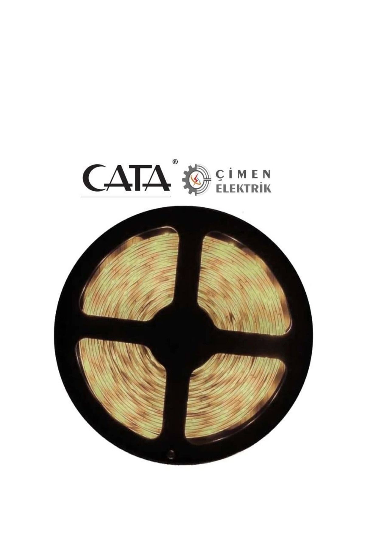 DENİZBİLİŞİM 5 Metre Cata Ct 4486 10 Çip Şerit Led İç Mekan Ilık Beyaz 4000K