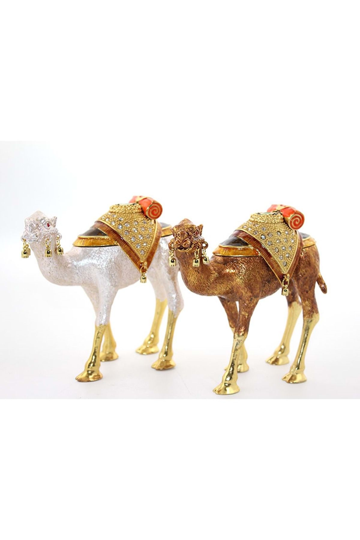Store Sıvaroskı Taşlı Tekli Deve Figürü 15*16 Cm