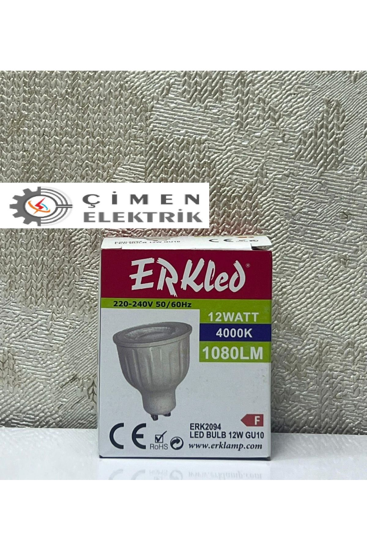 DENİZBİLİŞİM Erkled Erk 2094 Gu10 Lensli Ampül 12W 4000K Ilık Beyaz