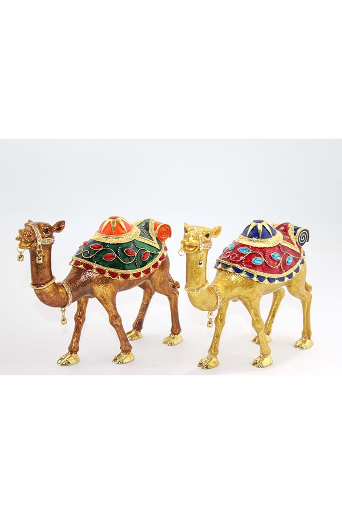 Store Sıvaroskı Taşlı Tekli Deve Figürü 20*17 Cm