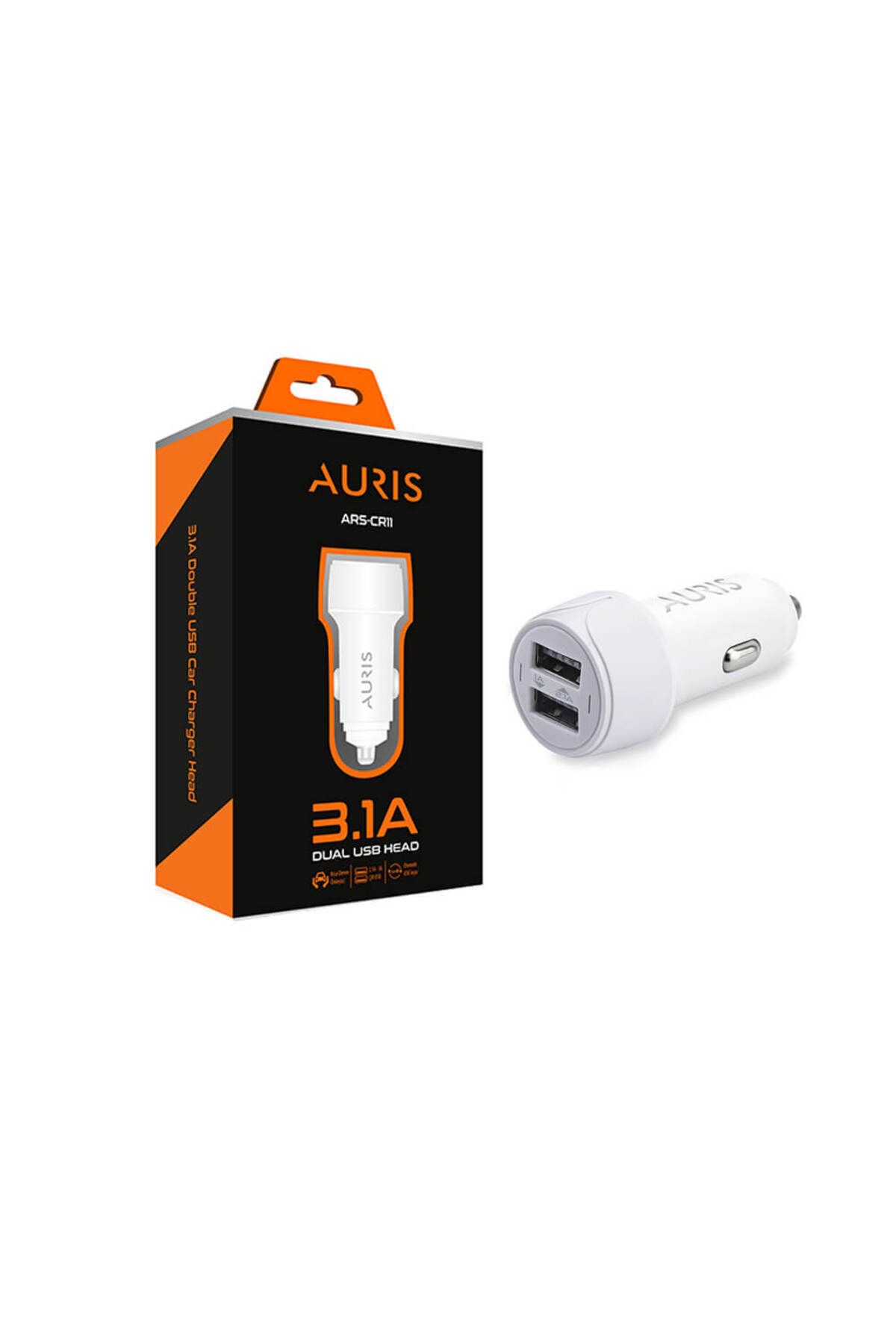 Auris Ars-Cr11 2X Usb Metal Double Usb Çıkışlı Oto Şarj Başlığı