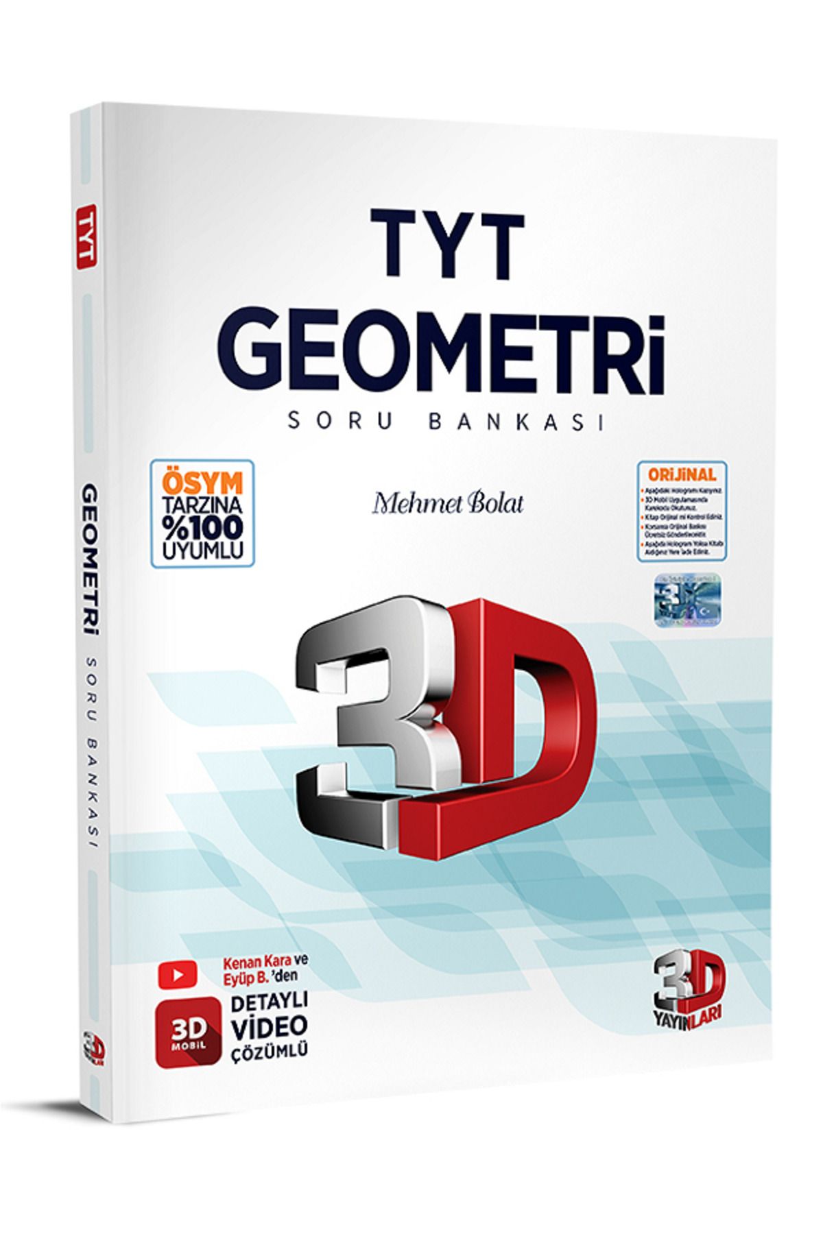 Efsane Yayınları 3D Yayınları TYT GEOMETRİ Soru Bankası / Detaylı Video Çözümlü / ÖSYM Tarzına %100 Uyumlu