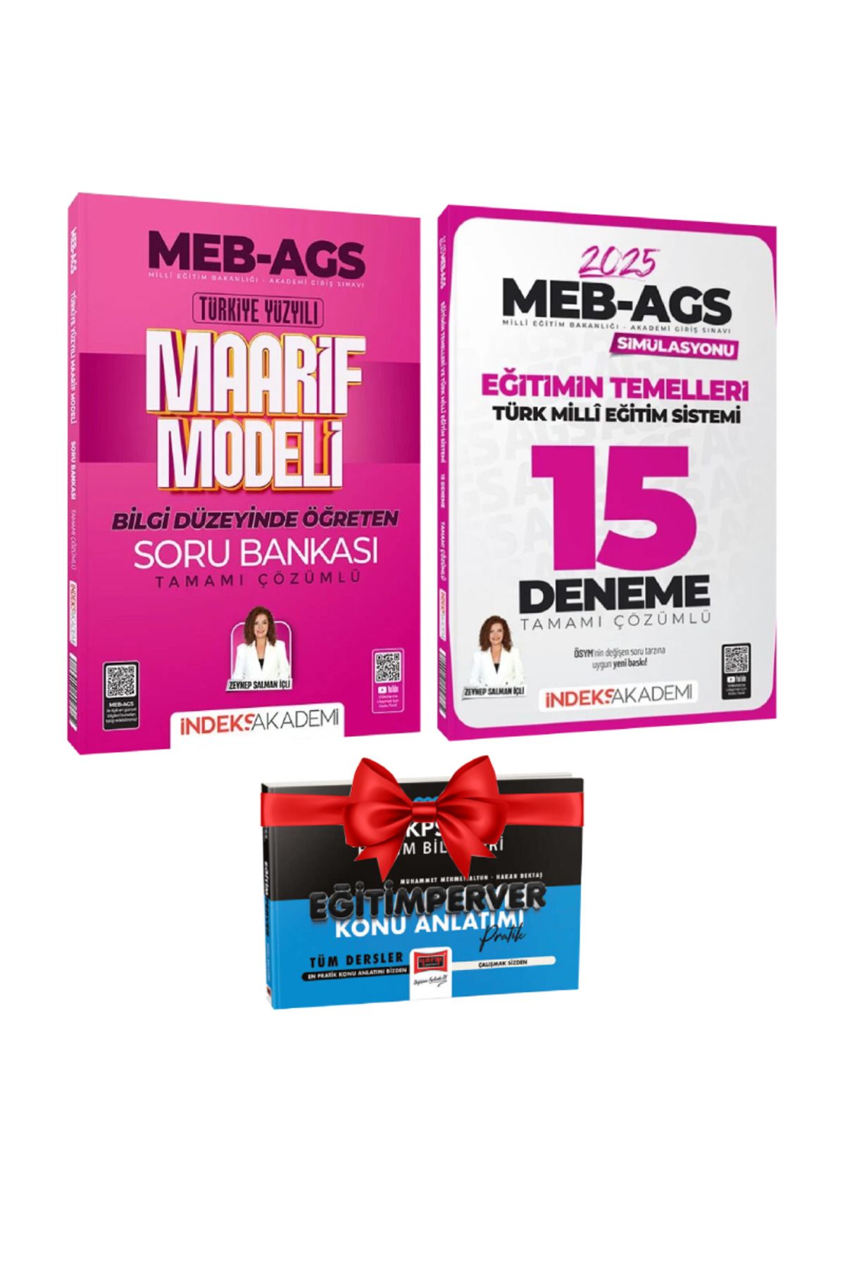 İndeks Akademi 2025 MEB AGS Maarif Modeli Soru Bankası+ Eğitimin Temelleri 15 Deneme+ Hediye