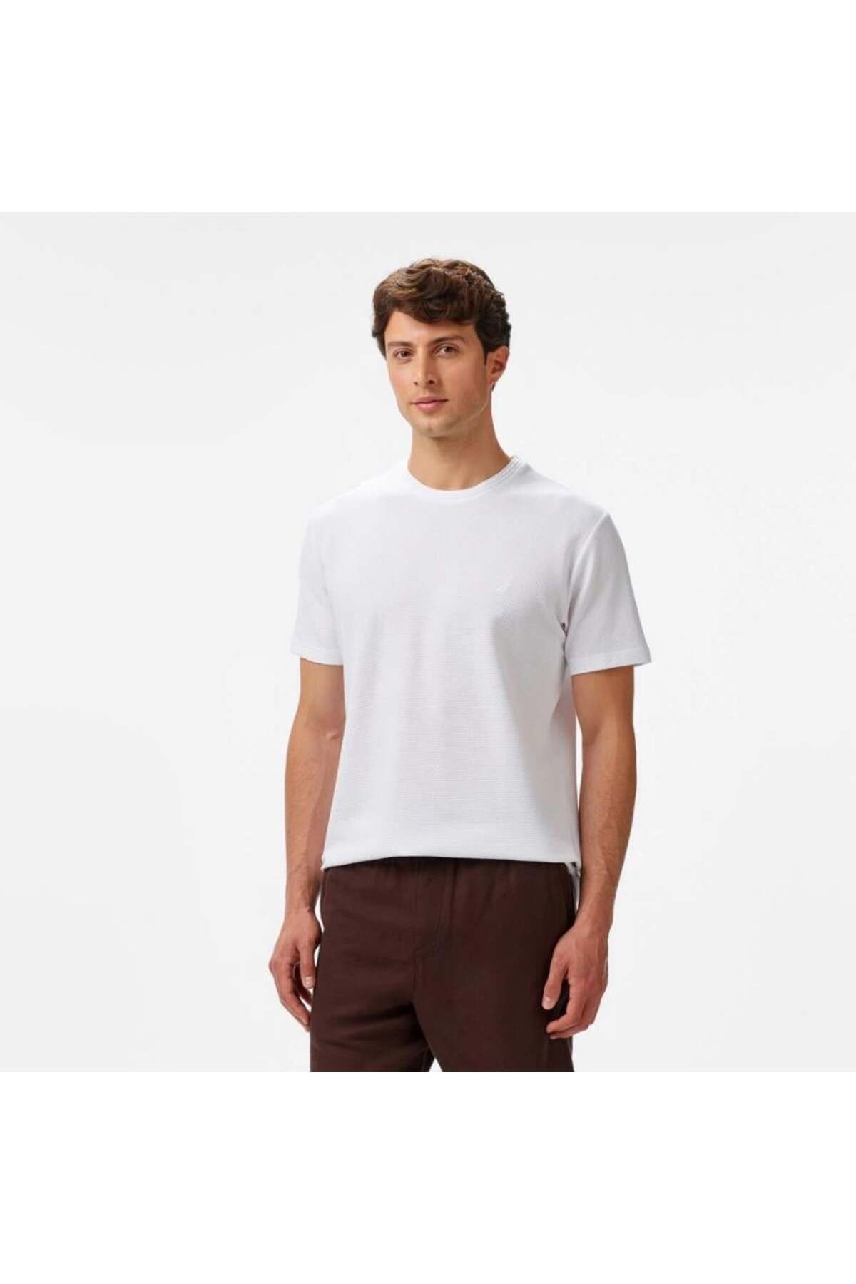 Nautica Erkek Beyaz Regular Fit T-Shirt