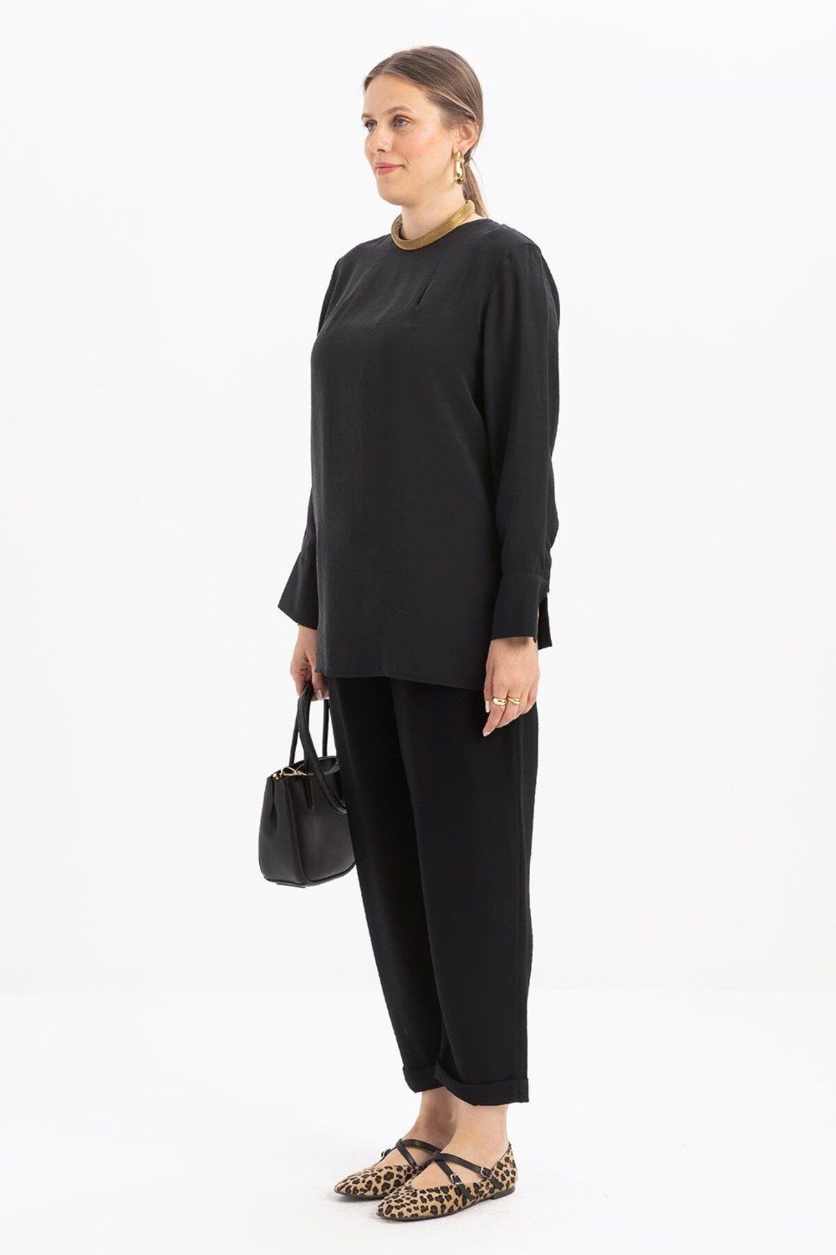 ALLDAY-Black-Pens Detailed Modal Tunic 3