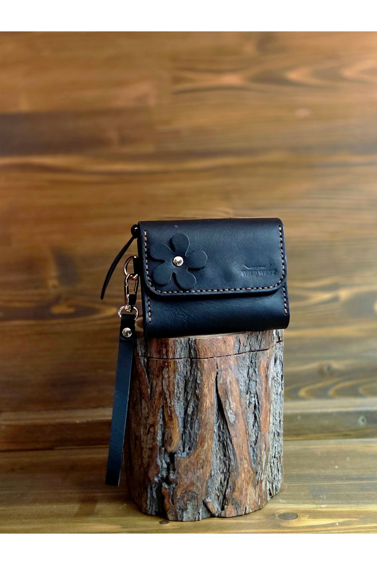Wild West Crafted Briddle Rose Minimal Bilek Askılı Kadın Cüzdan