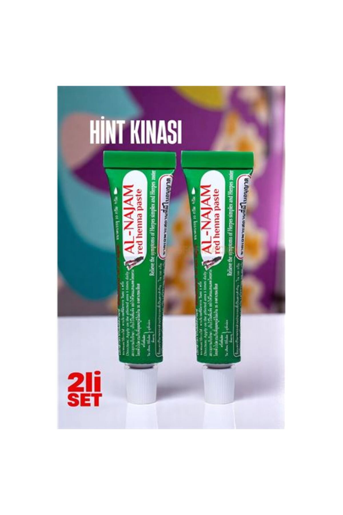 TYYLİ Geçici Dövme Kınası - Tüp Hint Kınası Kırmızı 2li SET Al-Najam