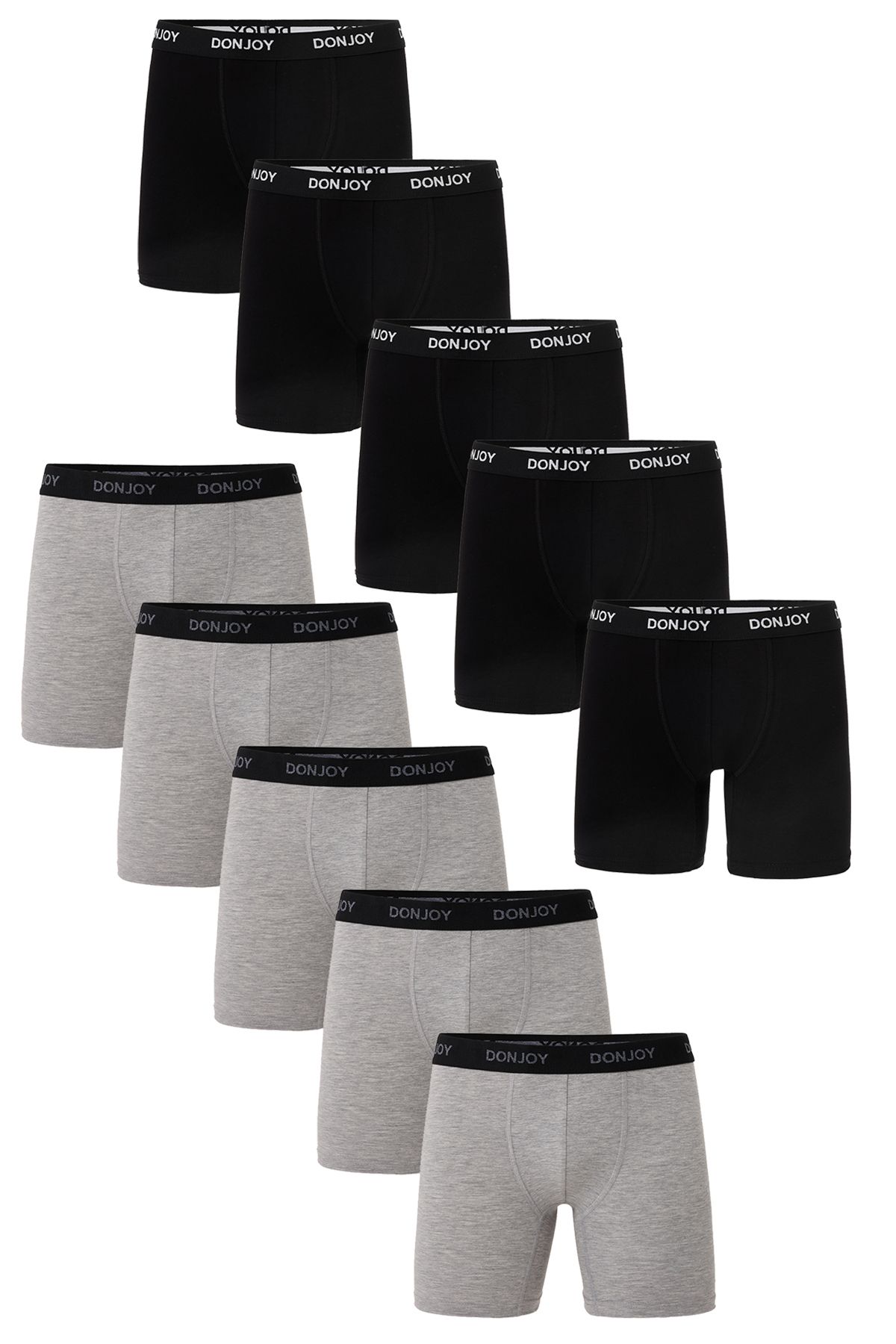 don joy Erkek 10'lu Penye Pamuklu Beli Lastikli Boxer