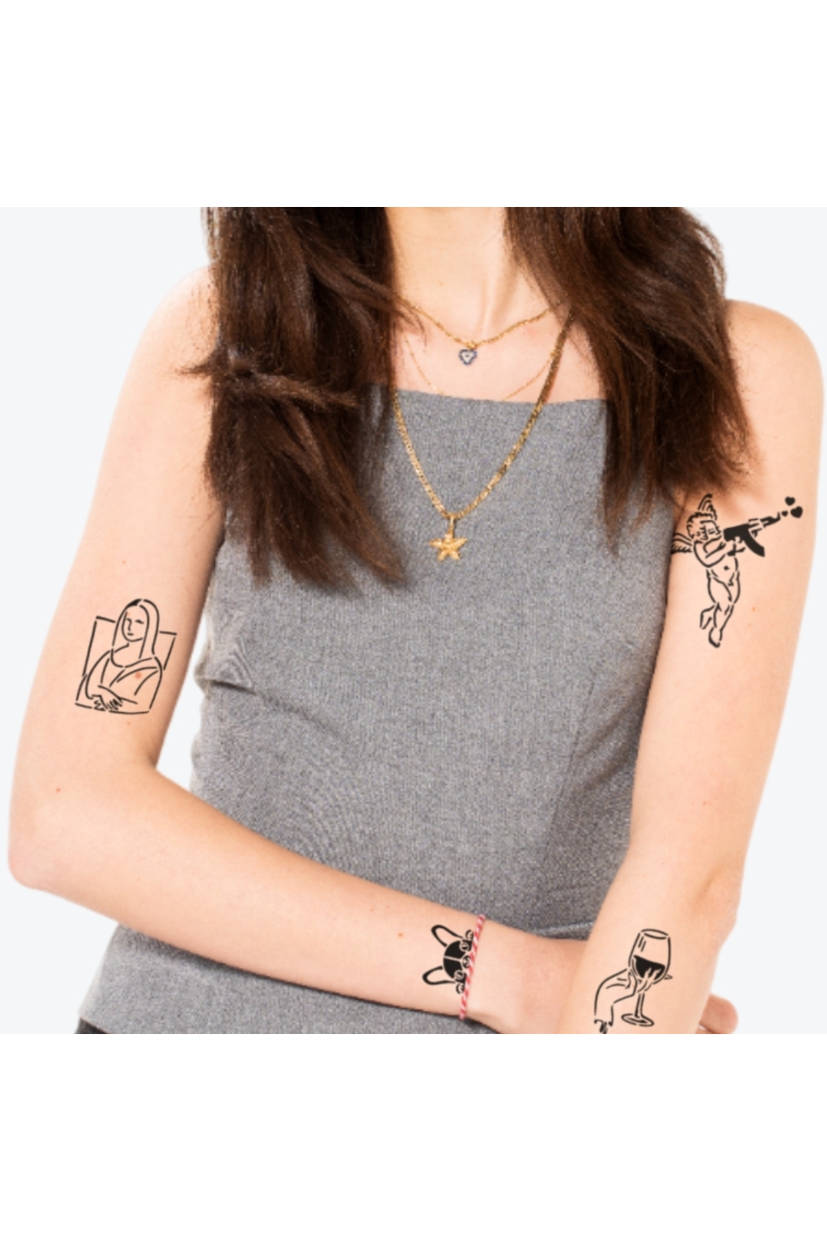 One Spray Tattoo Paris City Pack Dövme Şablon Seti ( Spreysiz