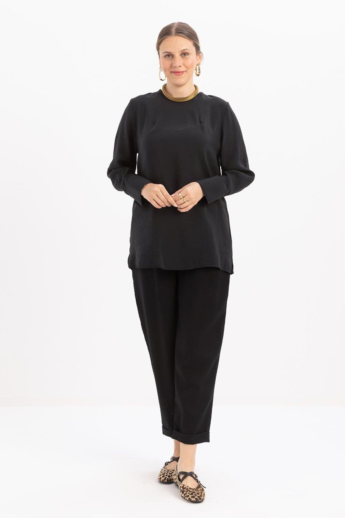 ALLDAY-Black-Pens Detailed Modal Tunic 2