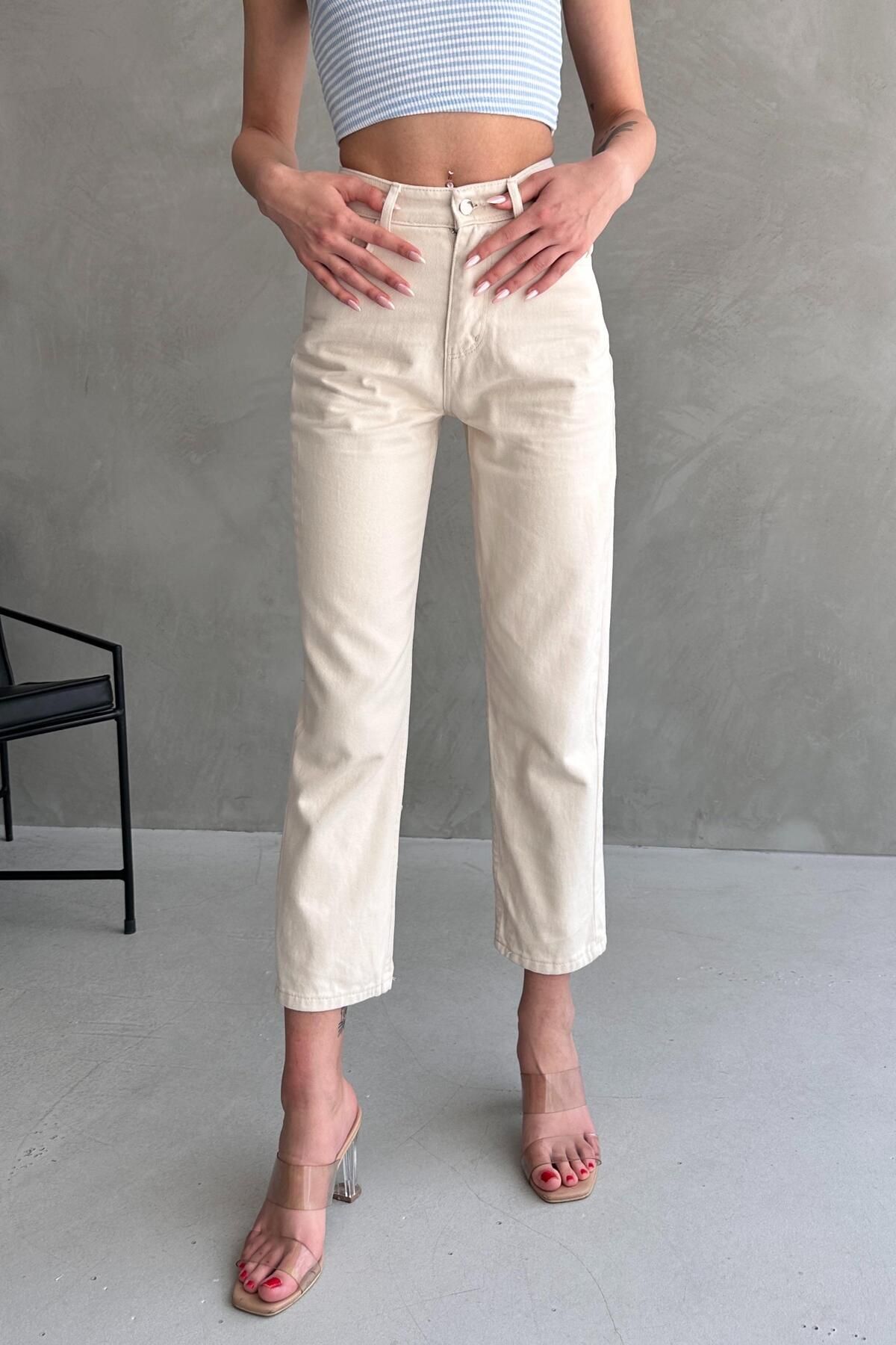 ZAROLİ Bej Cepli Normal Kesim Bilek Boy Pantolon