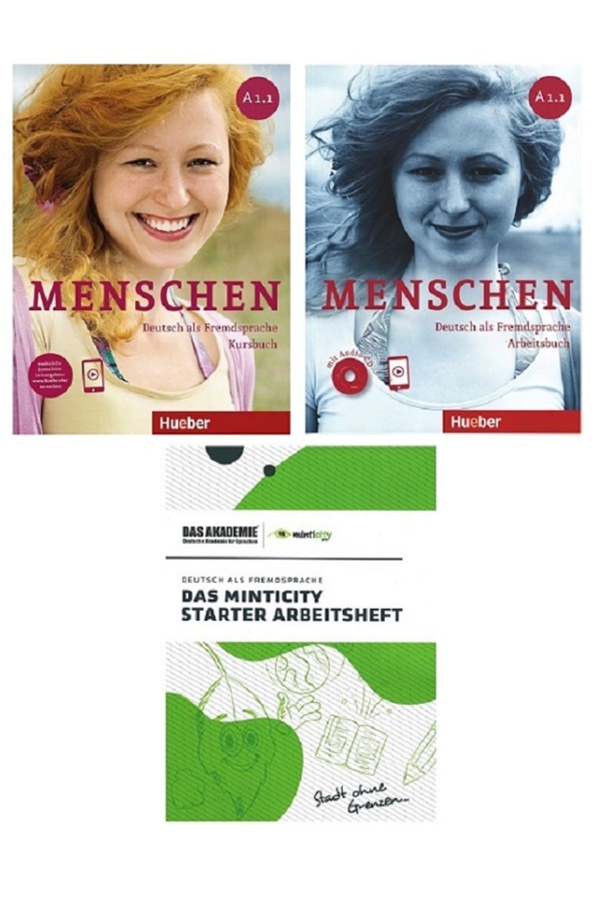 Hueber Yayınları Menschen A1.1 : Kursbuch + Arbeitsbuch Mit Online Ar + Audio-cd + Das Mıntıcıty Starter Arbeitsheft