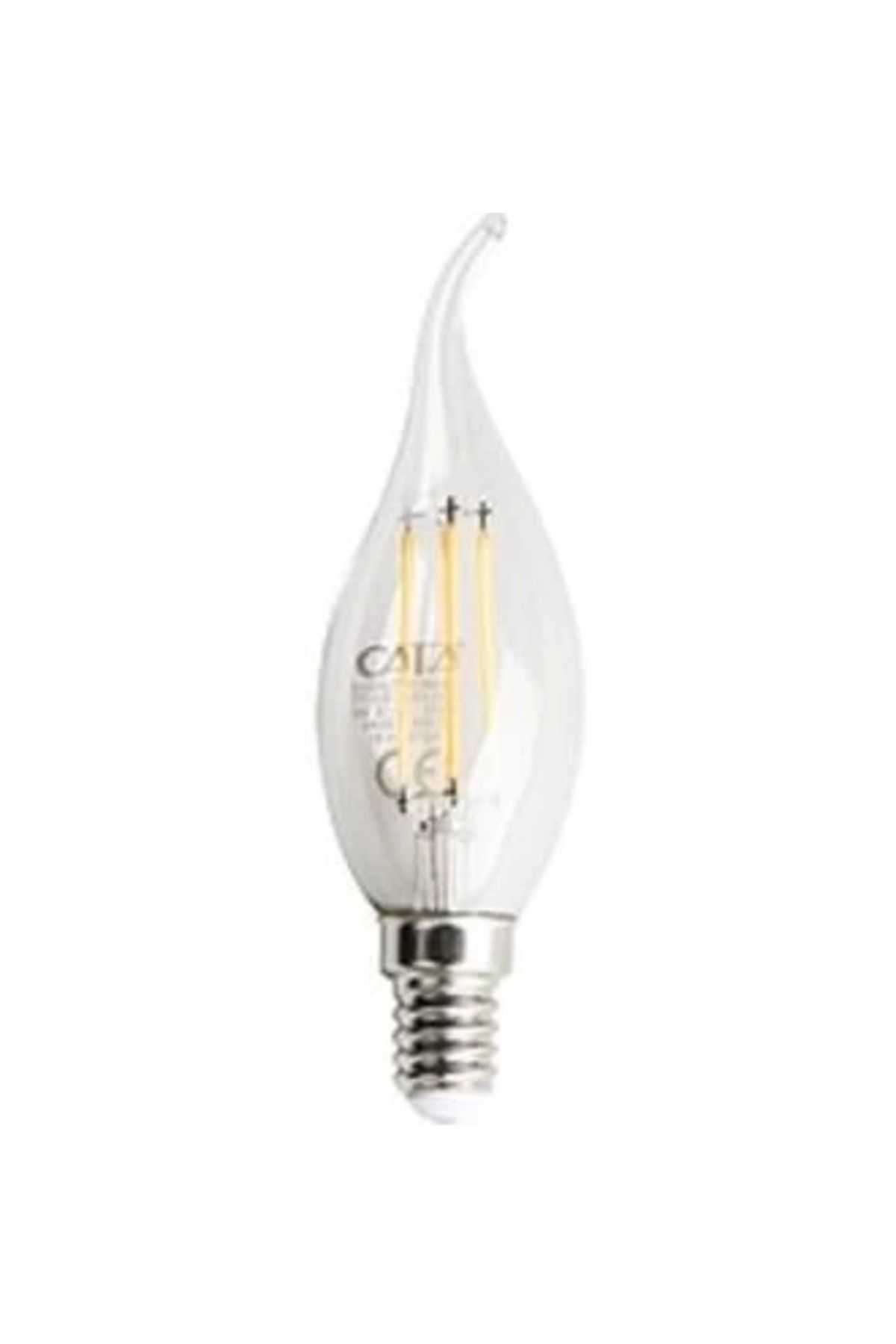 DENİZBİLİŞİM Cata Ct 4064G 7W Led Flament Kıvrık Buji 3000K Günışığı E14 Duy