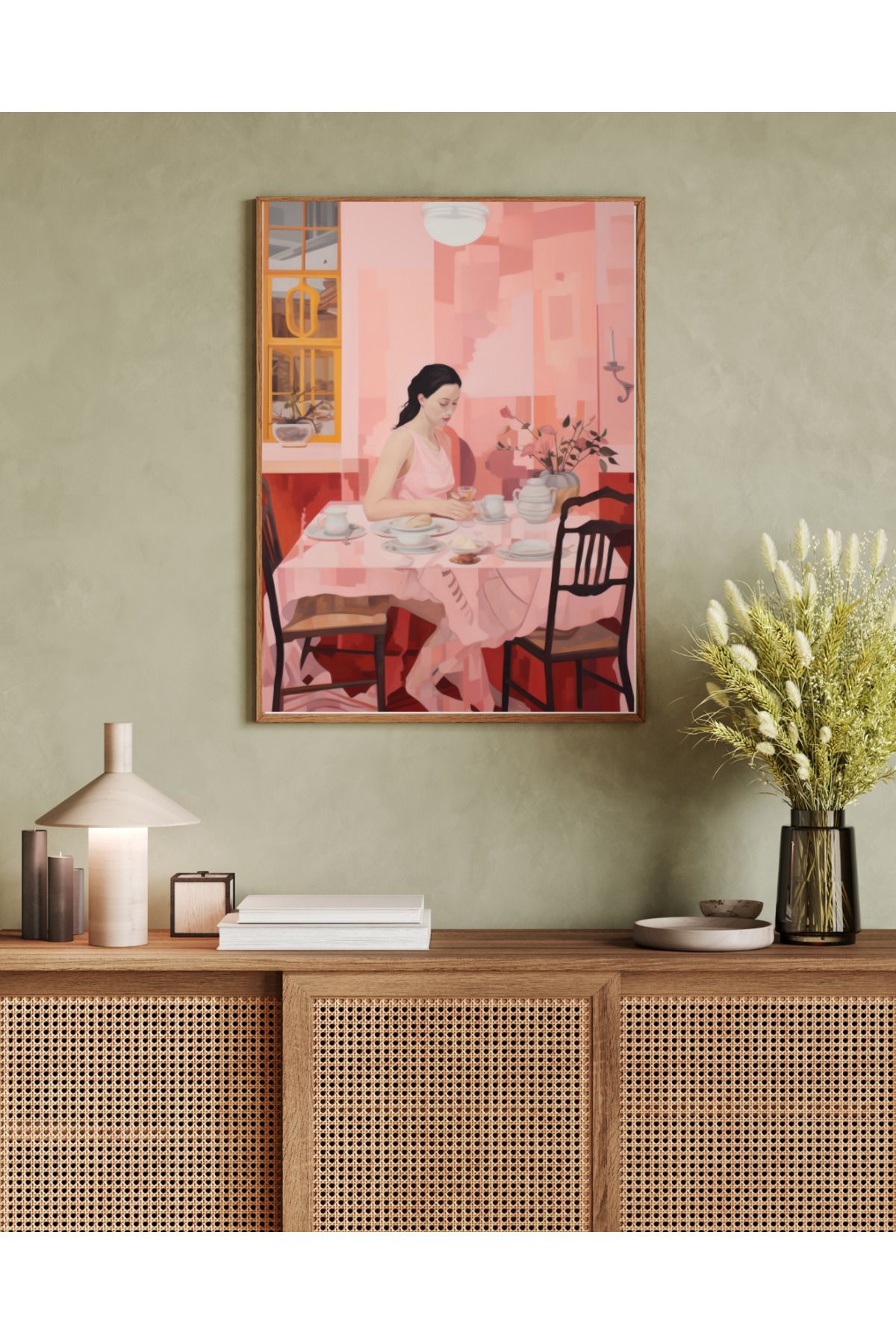 woodhomeworks tek parça salon ofis dekor tablo