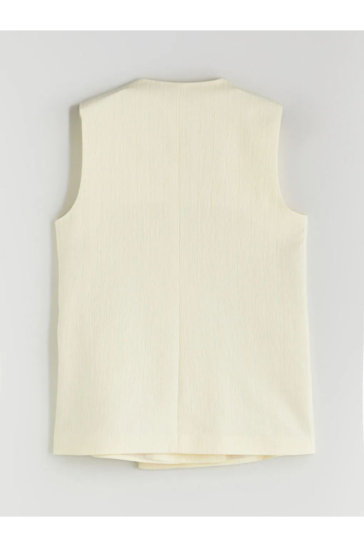 LC Waikiki-Lcw Vision Sari V-Neck Textured Women's Classic Vest 5