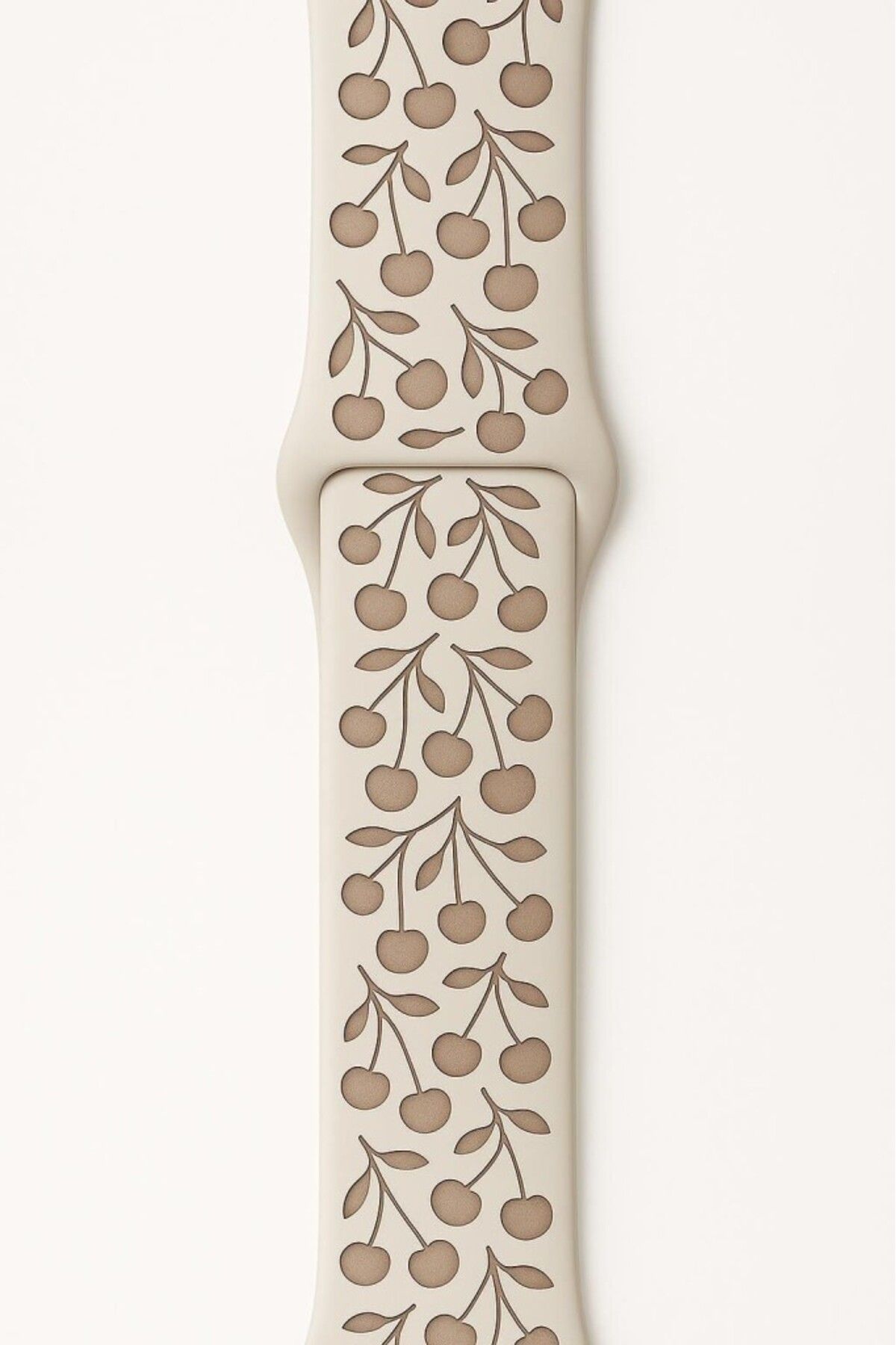 UnDePlus Apple Watch 42/44/45/46/49mm Kordon Kabartmalı Gonca Kiraz Silikon Kordon 2/3/4/5/6/se/7/8/9/10/ultr
