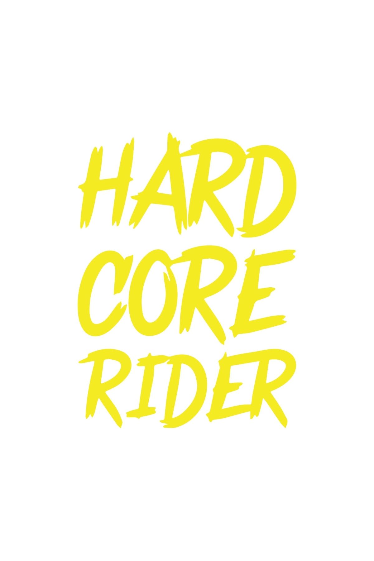 Reysa Tasarım Hard Core Rider Sticker 17x17 Cm Sarı