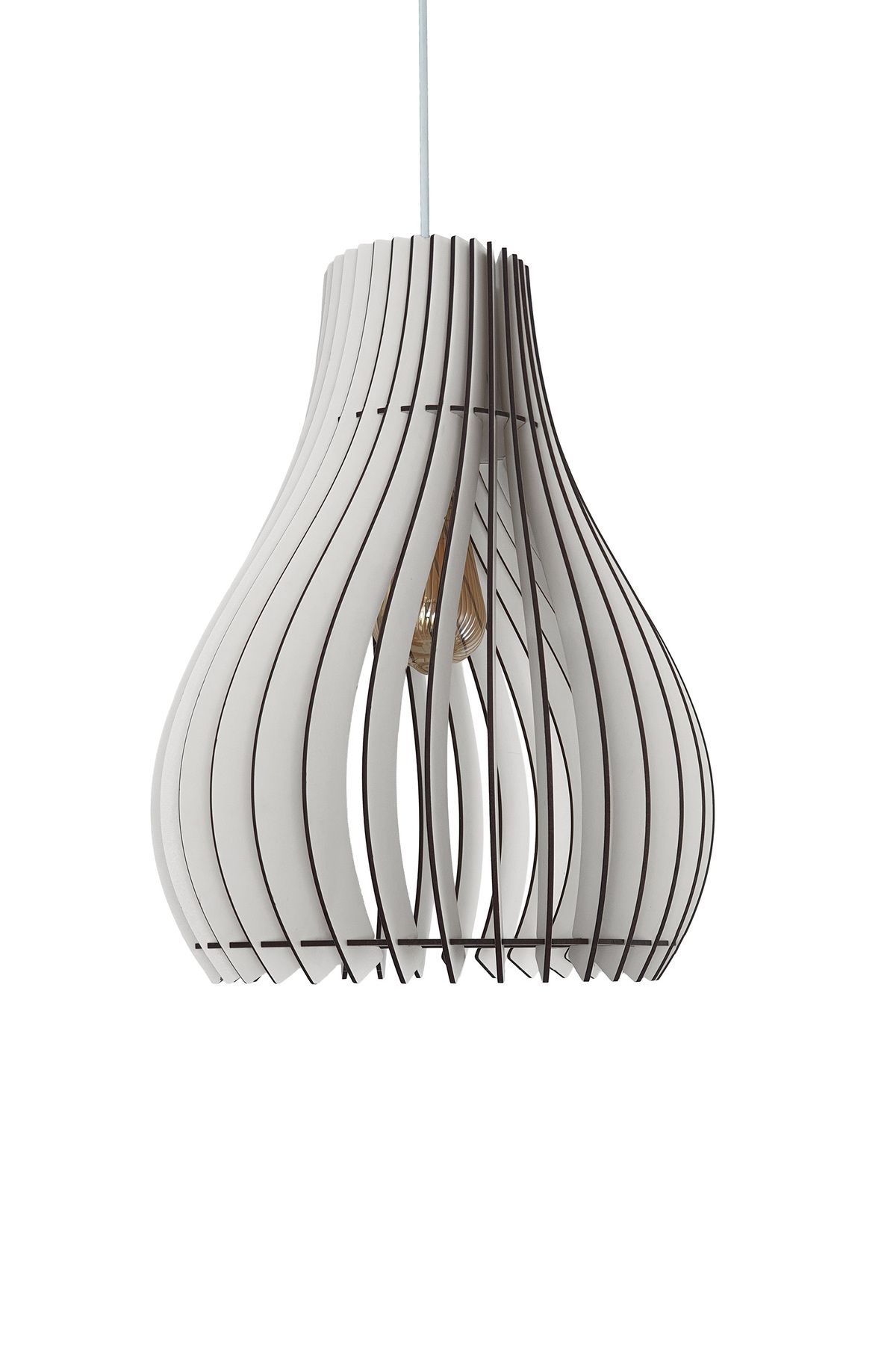 Design OTTO Vialux 14 Renk Modern Ahşap Bohem Avize Tekli Sarkıt Lamba Sarı Kırmızı Siyah Beyaz Aydınlatma