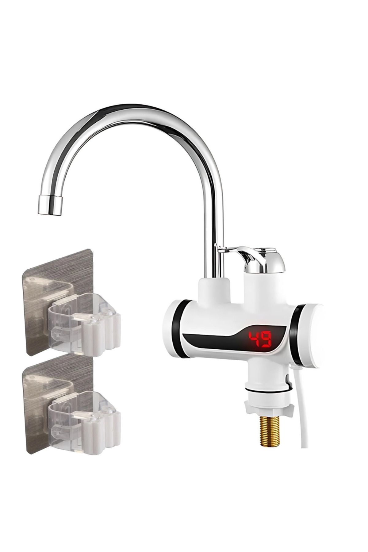 Generic-Delimano Instant Faucet with Display + 2 Umbrella/Mop/Broom Holders 1