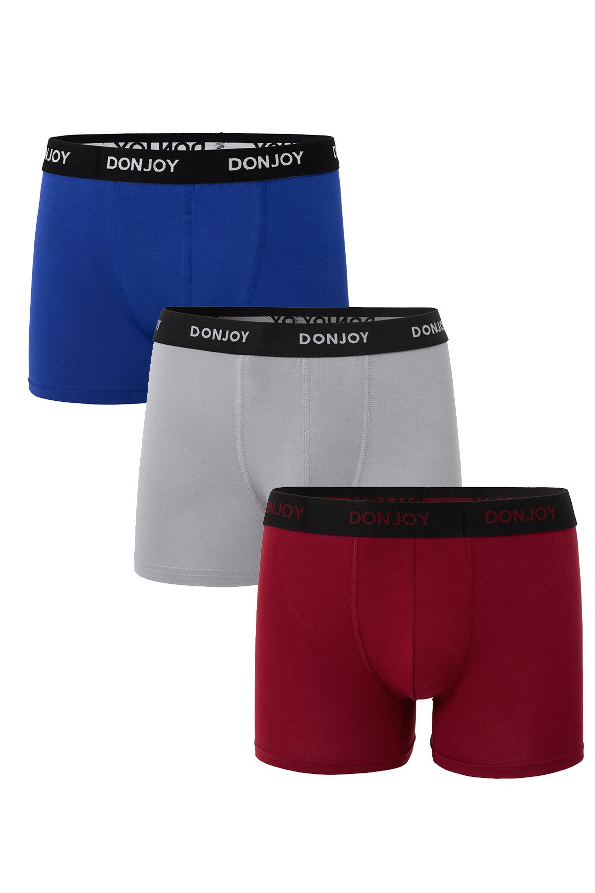 don joy Erkek 3'lü Bambu Beli Lastikli Boxer
