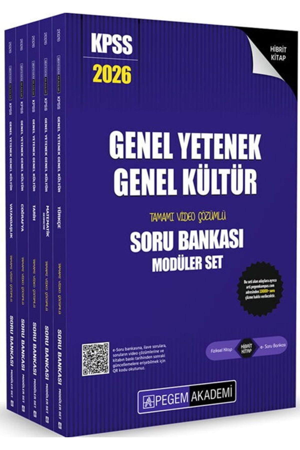 Pegem Akademi Yayıncılık Pegem Yayınları 2026 KPSS Genel Yetenek Genel Kültür Tamamı Çözümlü Soru Bankası Seti