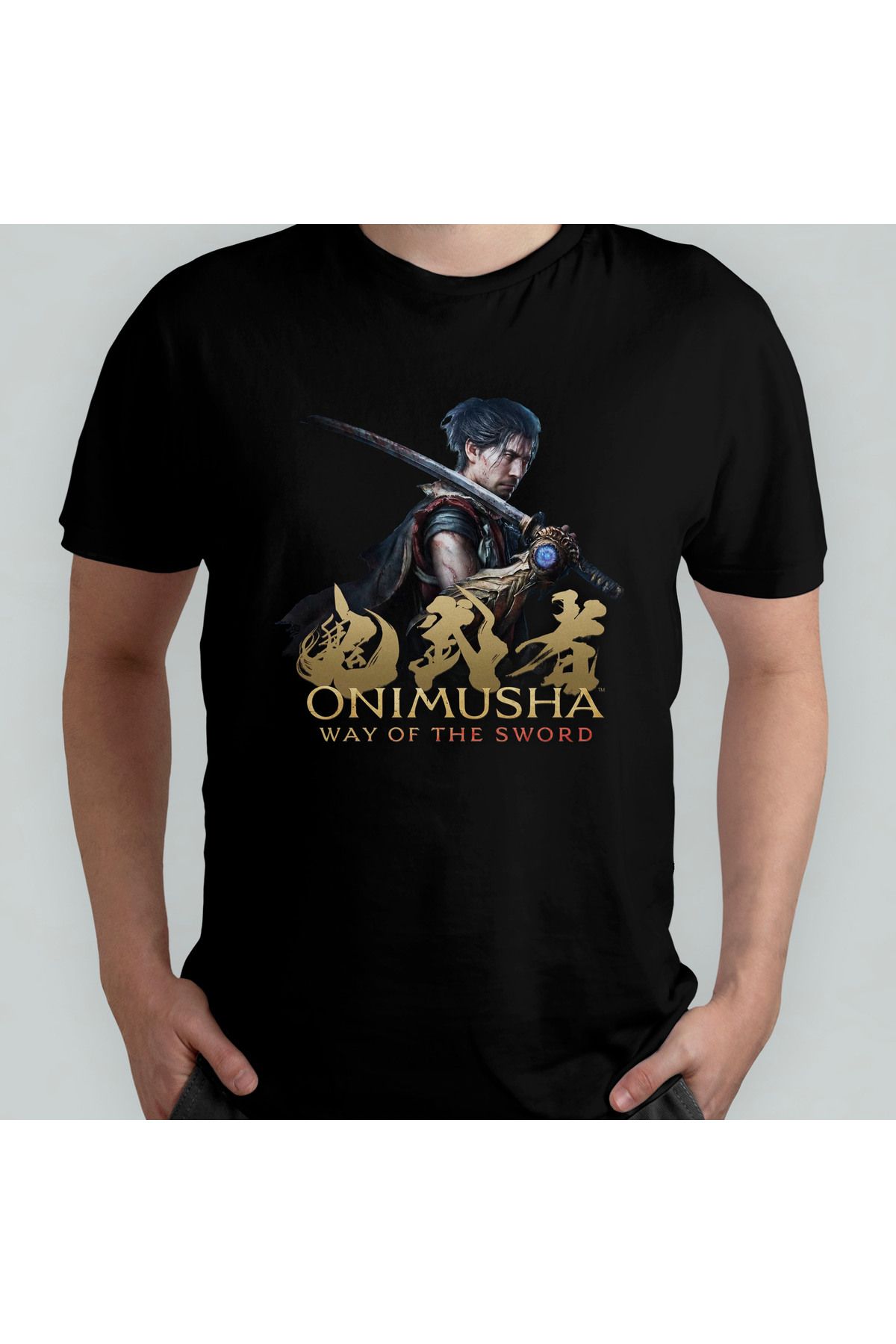 Pixxa Onimusha Way of The Sword Unisex %100 Pamuklu Bisiklet Yaka T-Shirt Model 1