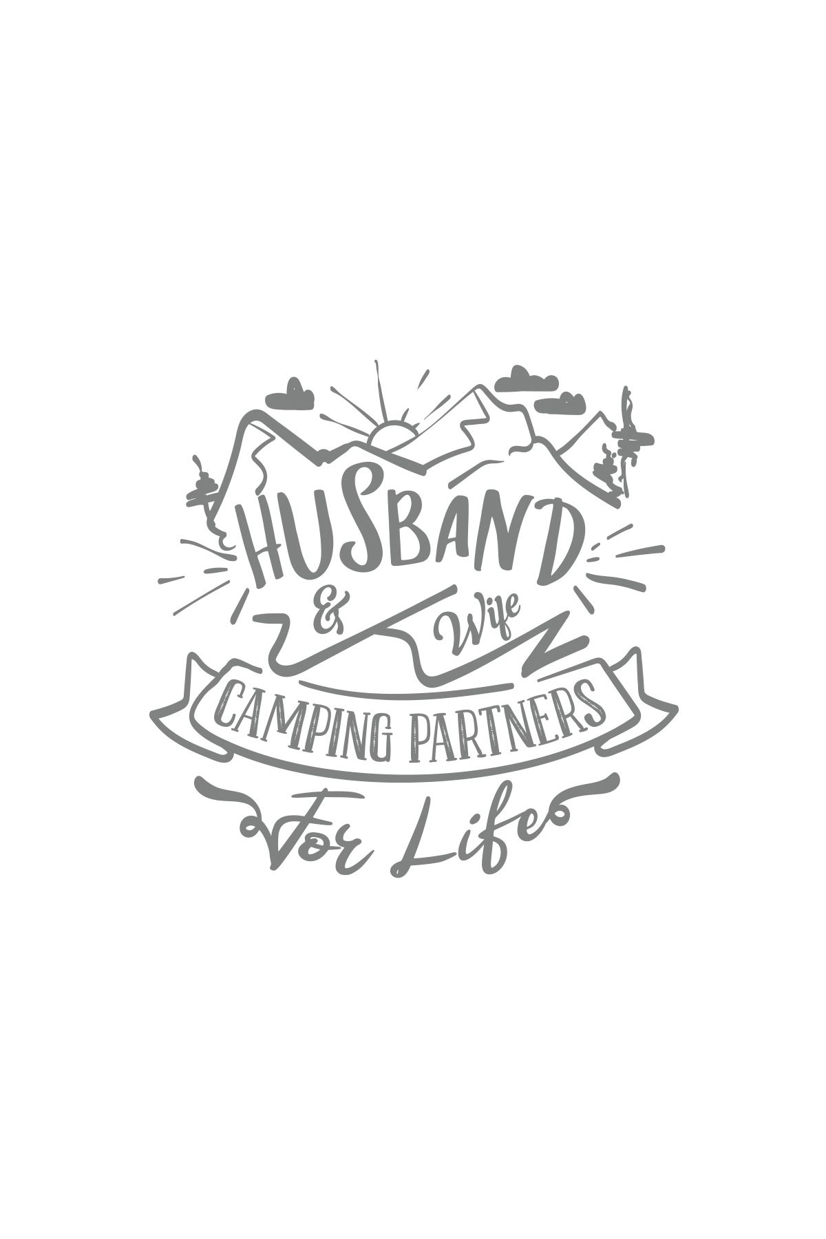 Reysa Tasarım Husband Sticker 17x17 Cm Gri