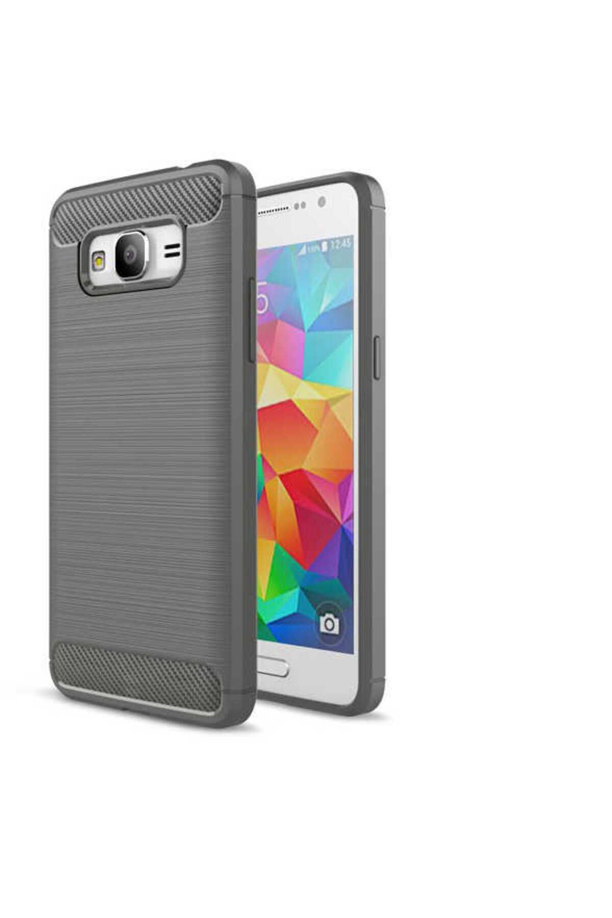 Ehr. Samsung Galaxy J7 2016 ile Uyumlu Kamera Korumalı Darbe Önleyici Carbon Brushed Silikon Kılıf