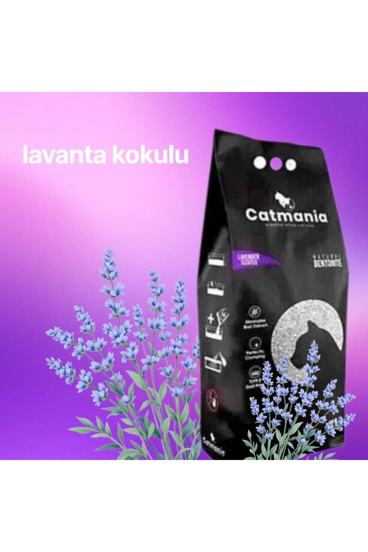 Catmania Lavanta Kokulu %100 Doğal Bentonit Kedi Kumu – Doğadan Gelen Huzur ve Temizlik 5 Lt