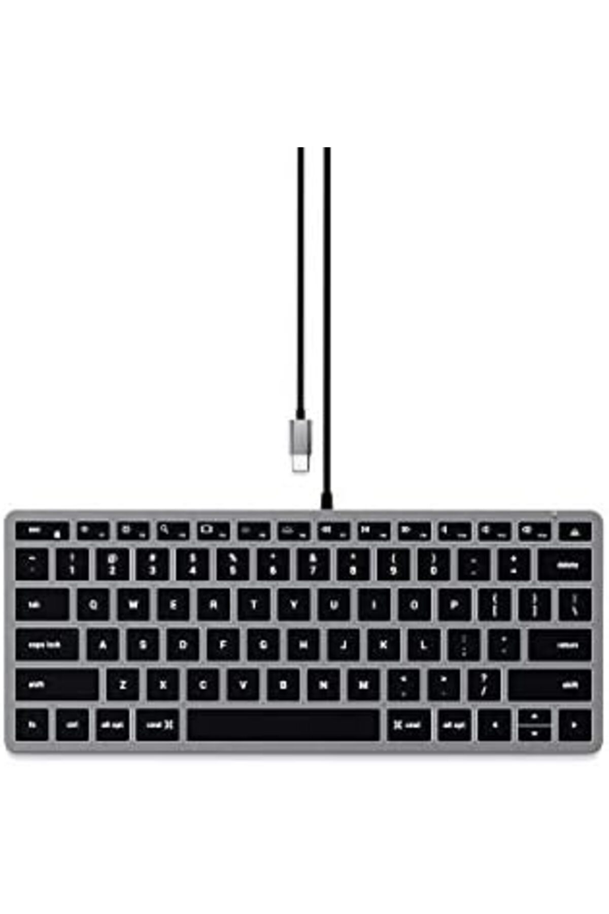 Satechi-لوحة مفاتيح رفيعة W1 سلكية بإضاءة خلفية - مفاتيح مضيئة واتصال USB-C - متوافقة مع 2 2