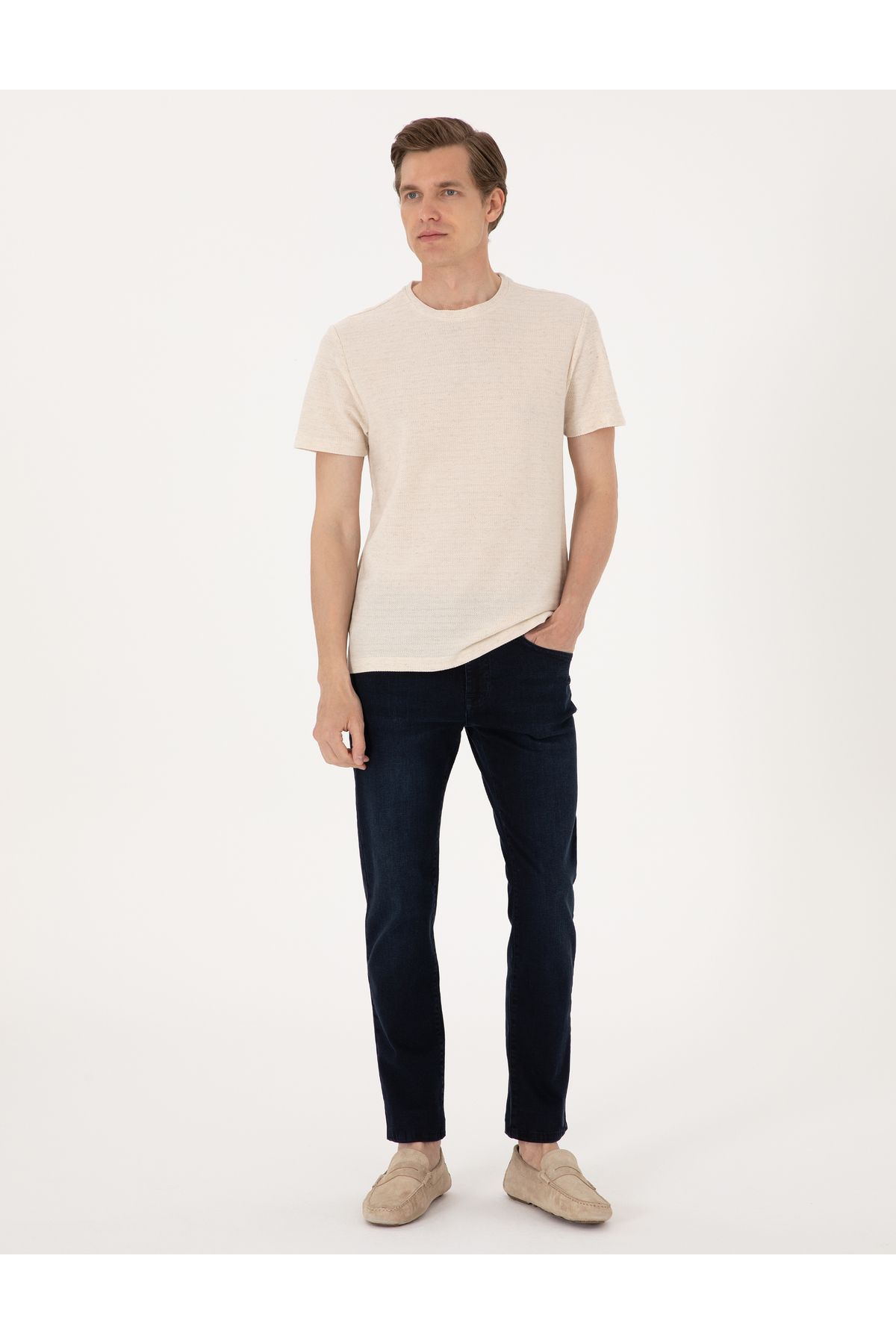 Pierre Cardin Koyu Lacivert Slim Fit Jean Pantolon 50308996-VR100