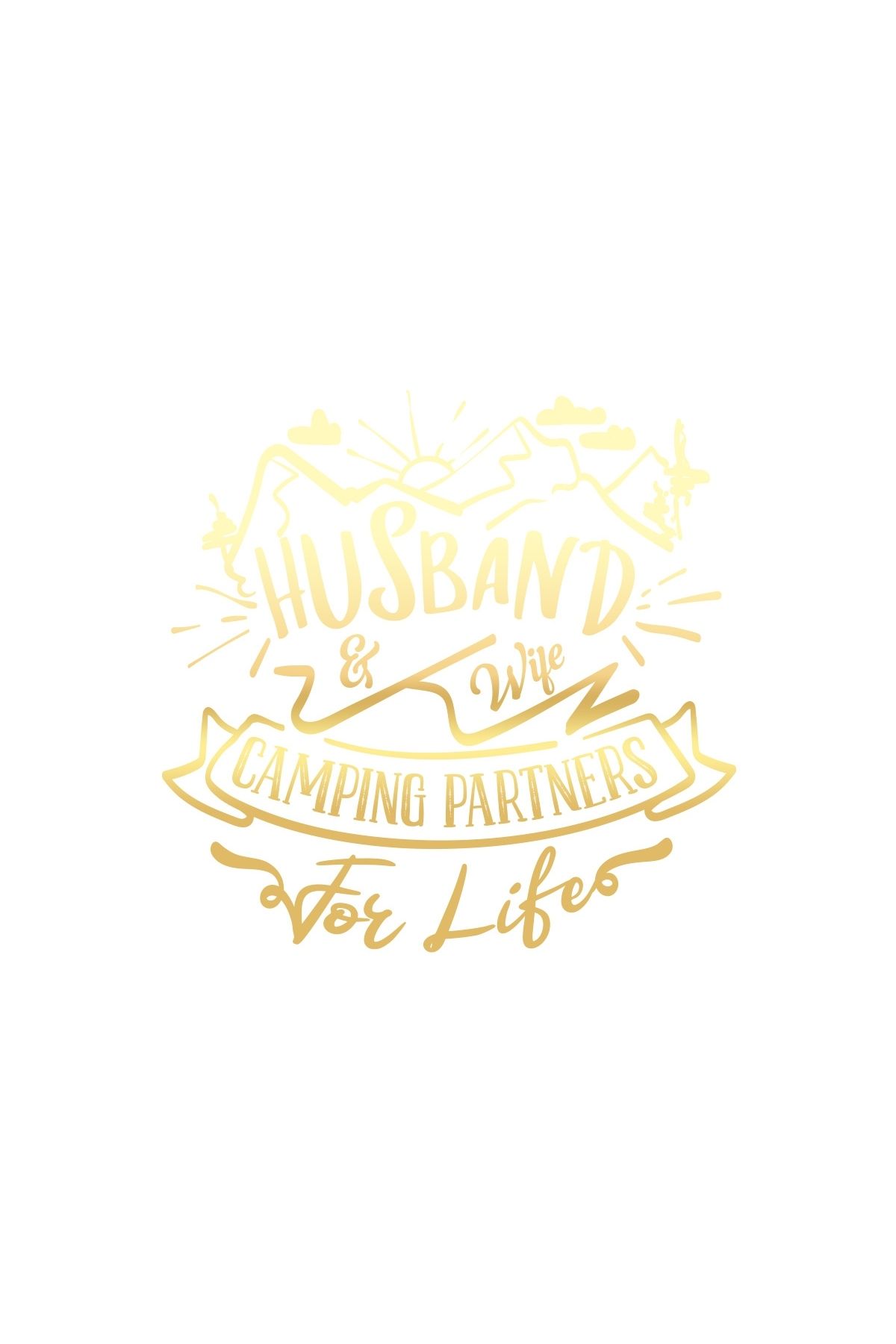 Reysa Tasarım Husband Sticker 17x17 Cm Gold