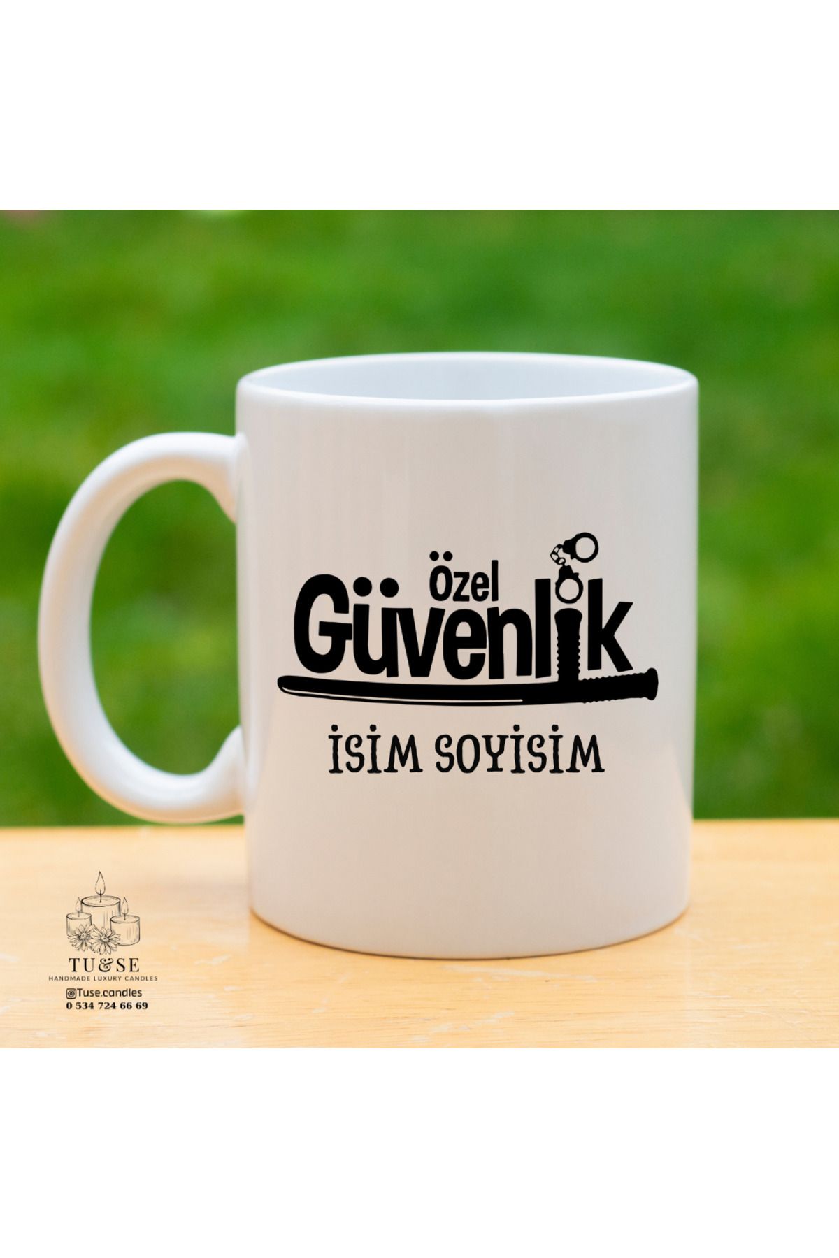 Tu&Se Candles Özel Güvenlik Kupası – Kişiye Özel Tasarım Bardak