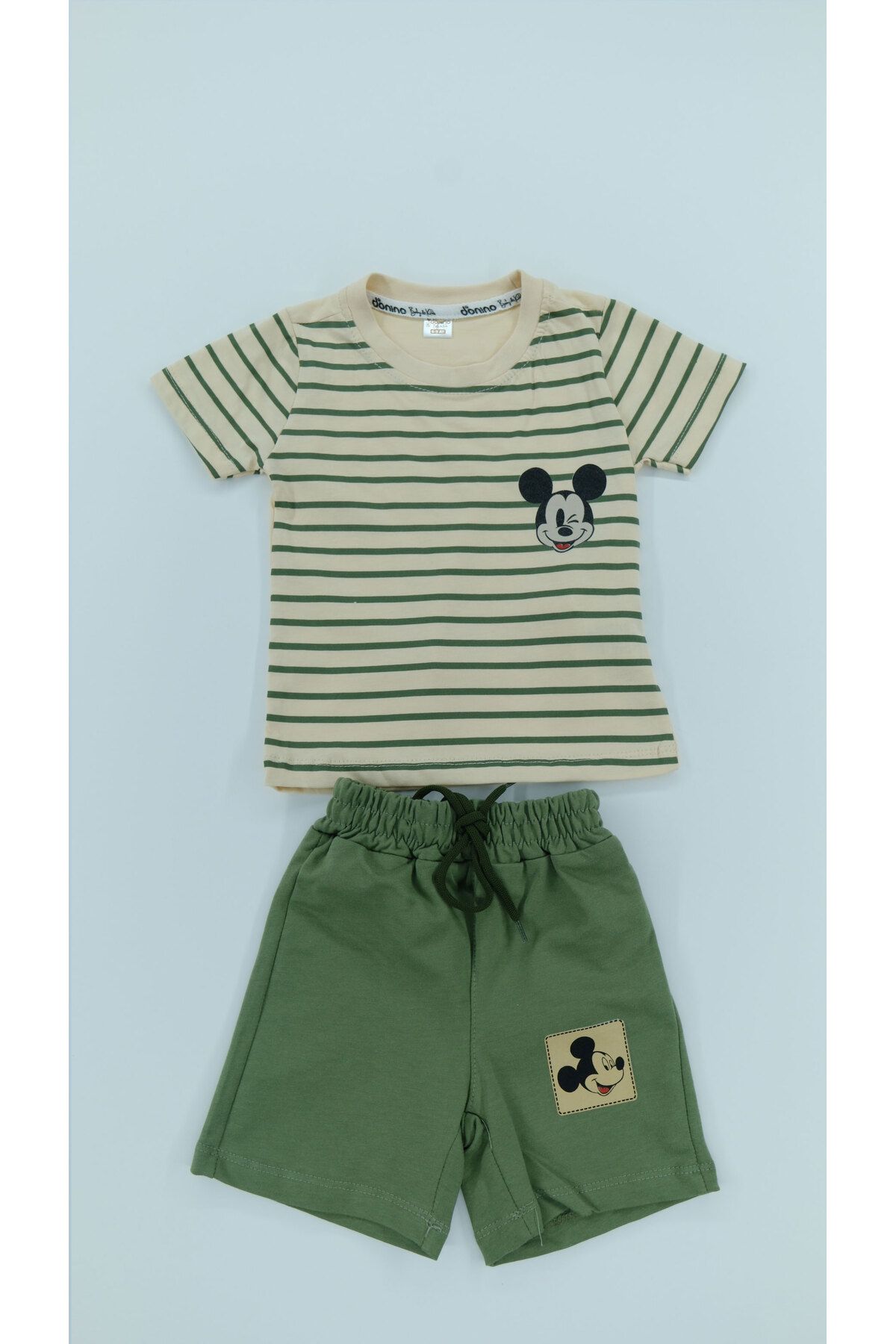ZİMBOO Erkek Ve Kız Çocuk Çizgili Fare Baskılı Unisex 2'li Takım