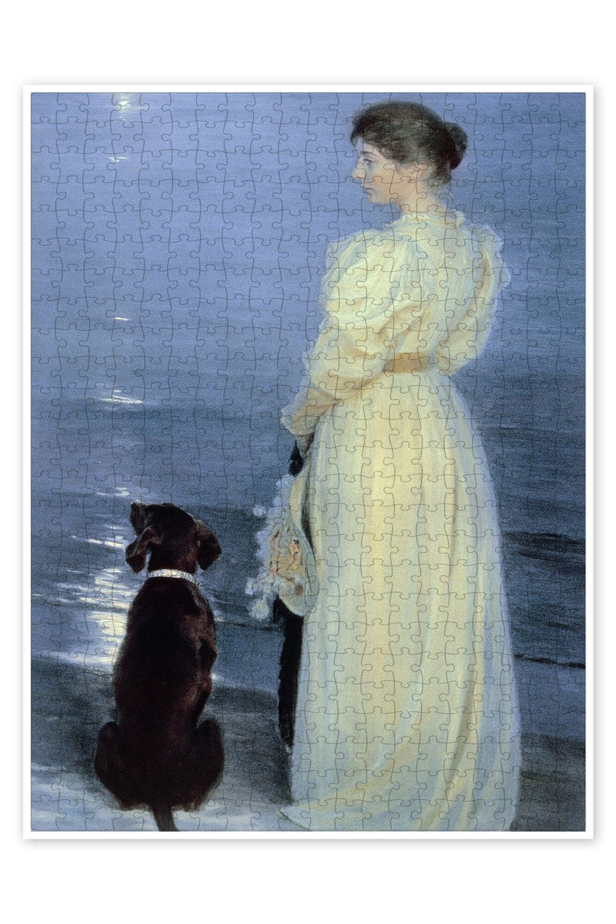 Jeronkarji Skagen'de Yaz Akşamı, 1892 500 Parça Puzzle Yapboz Kedi Köpek Temalı Doğa ve Orman Hayvanları