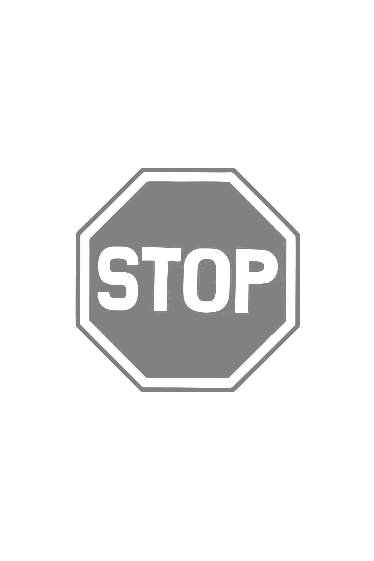 Reysa Tasarım Stop Stikcer 17x17 Cm Gri
