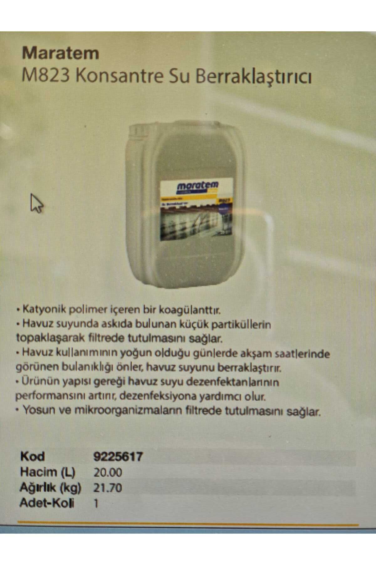 Maratem SU BERRAKLAŞTIRICI KİMYASAL