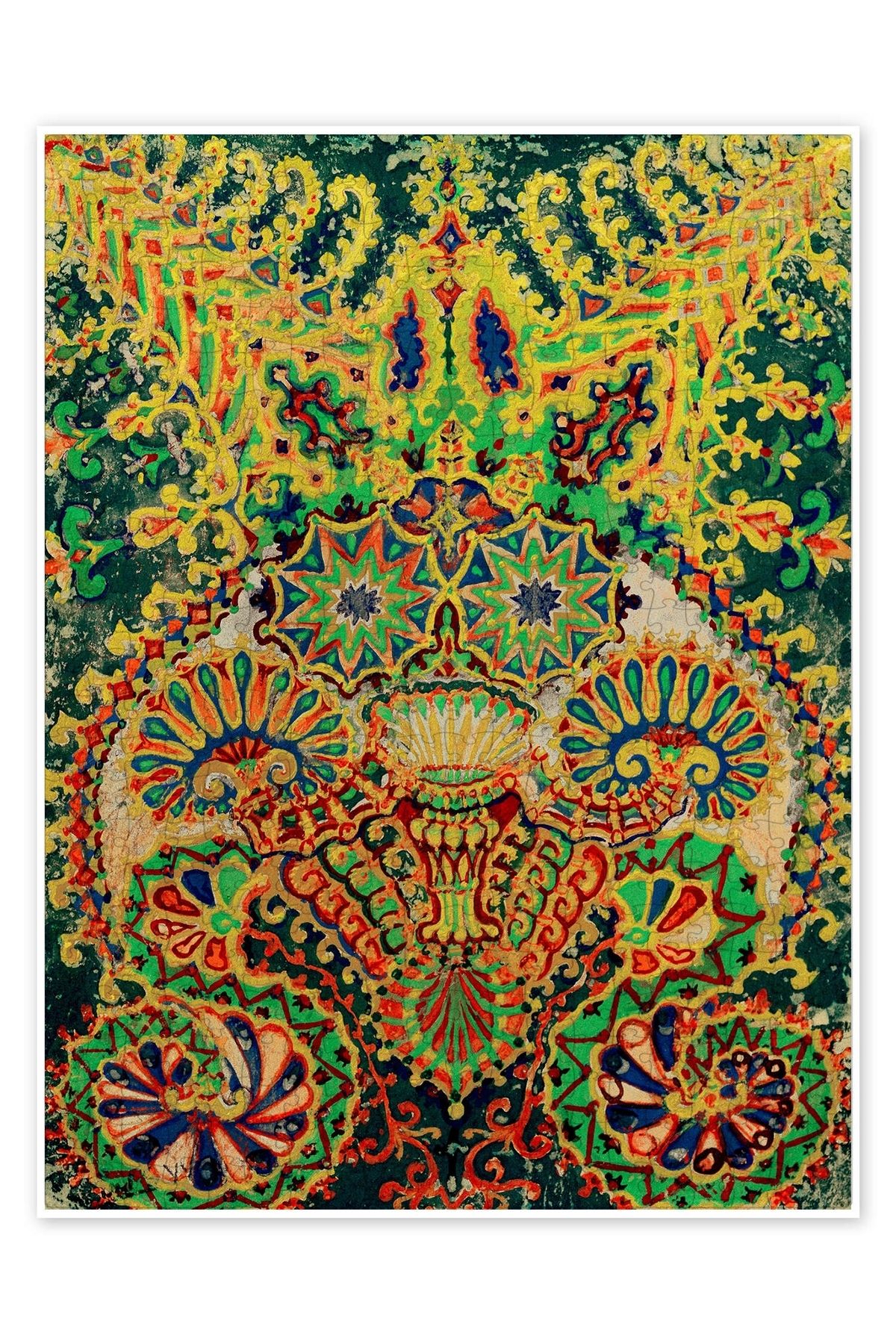 Jeronkarji Kedi hayvan başı deseni 500 Parça Puzzle Yapboz Kedi Köpek Temalı Doğa ve Orman Hayvanları