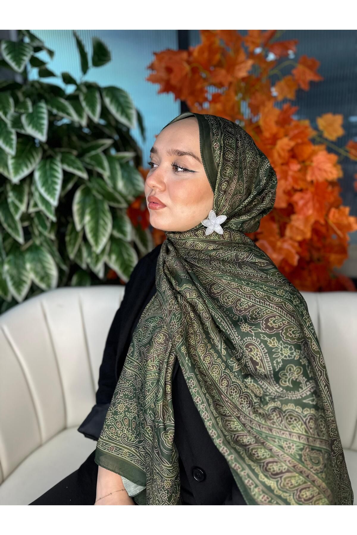 Oxygen Scarfs Harem Desen Pamuk İpek Şal-30000